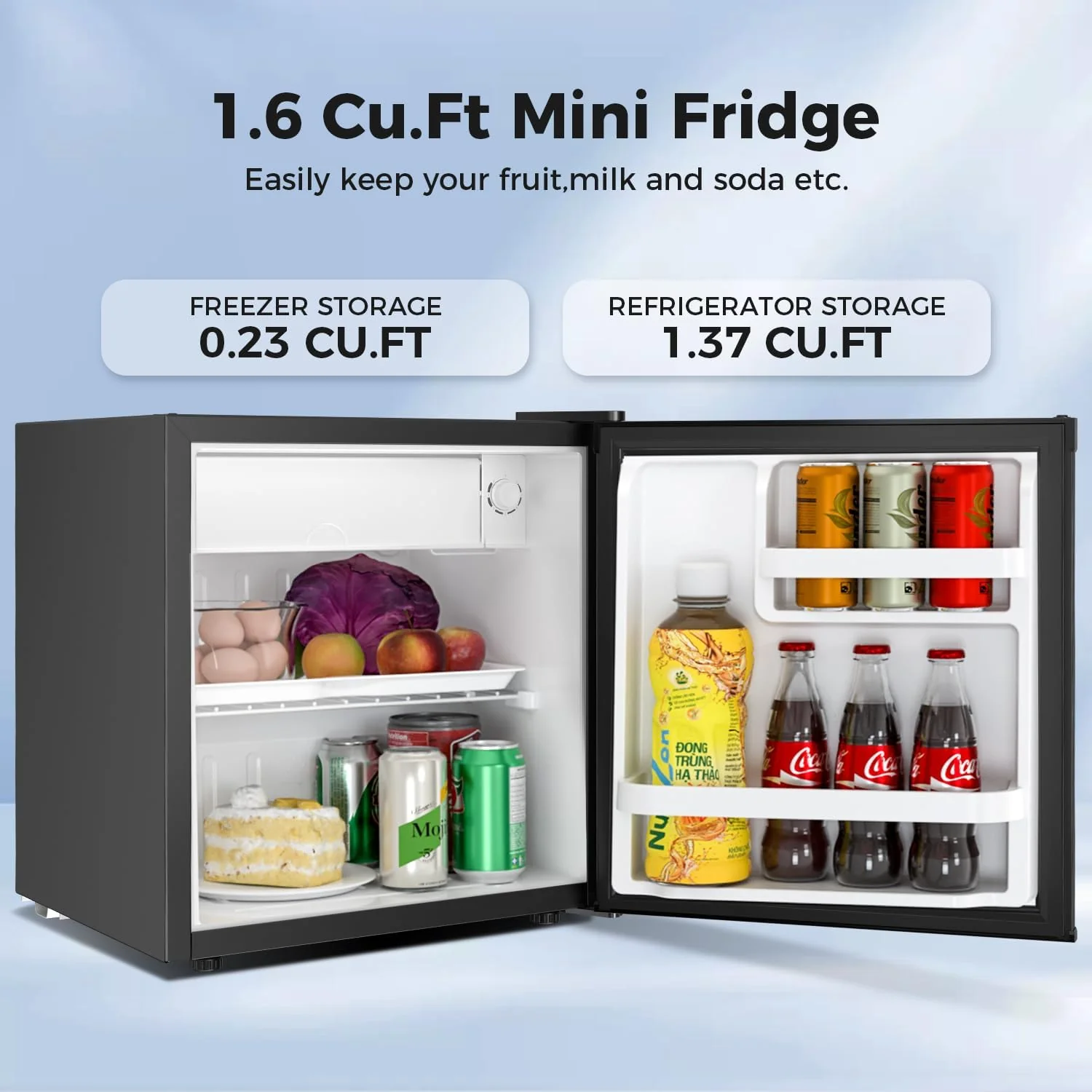 2.6\3.2 cu. ft Mini Fridge with Freezer - Image 2