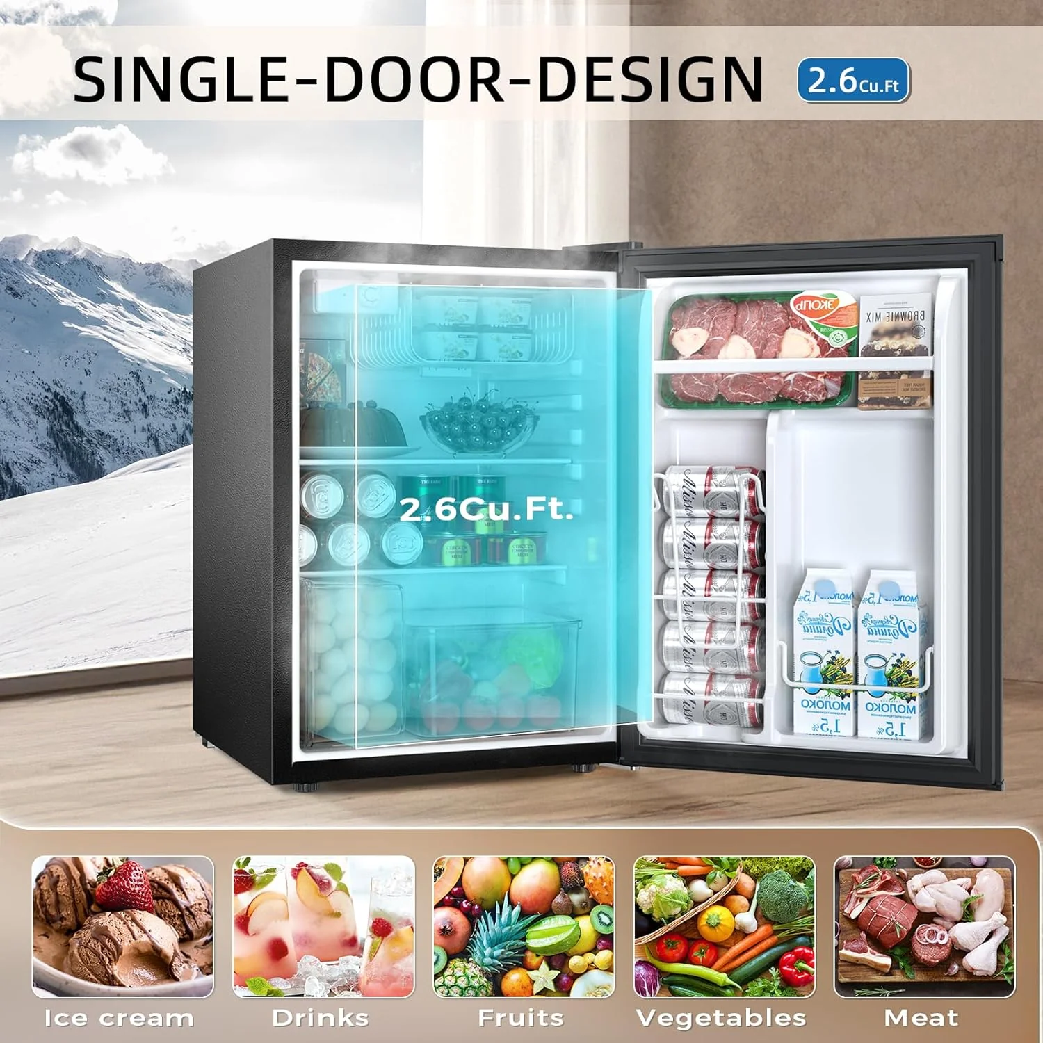 2.6\3.2 cu. ft Mini Fridge with Freezer - Image 23