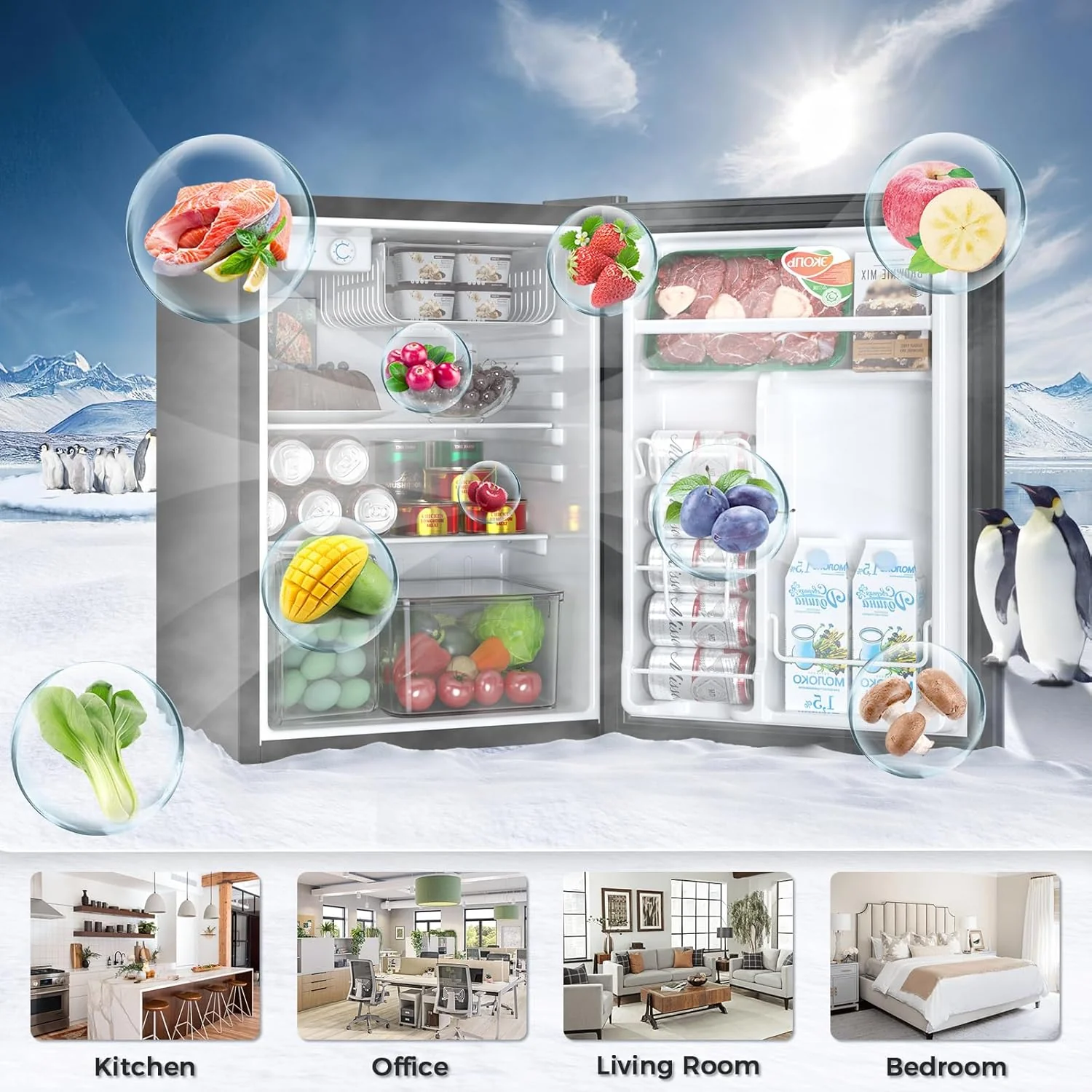 2.6\3.2 cu. ft Mini Fridge with Freezer - Image 28