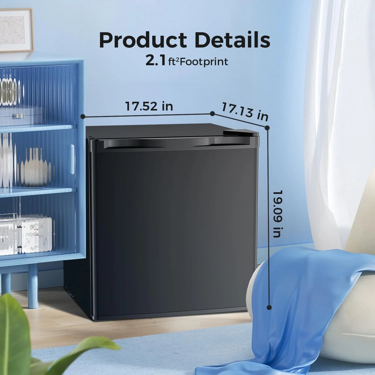 2.6\3.2 cu. ft Mini Fridge with Freezer - Image 4