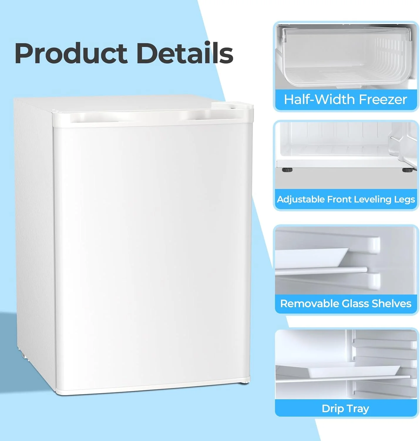 2.6\3.2 cu. ft Mini Fridge with Freezer - Image 47