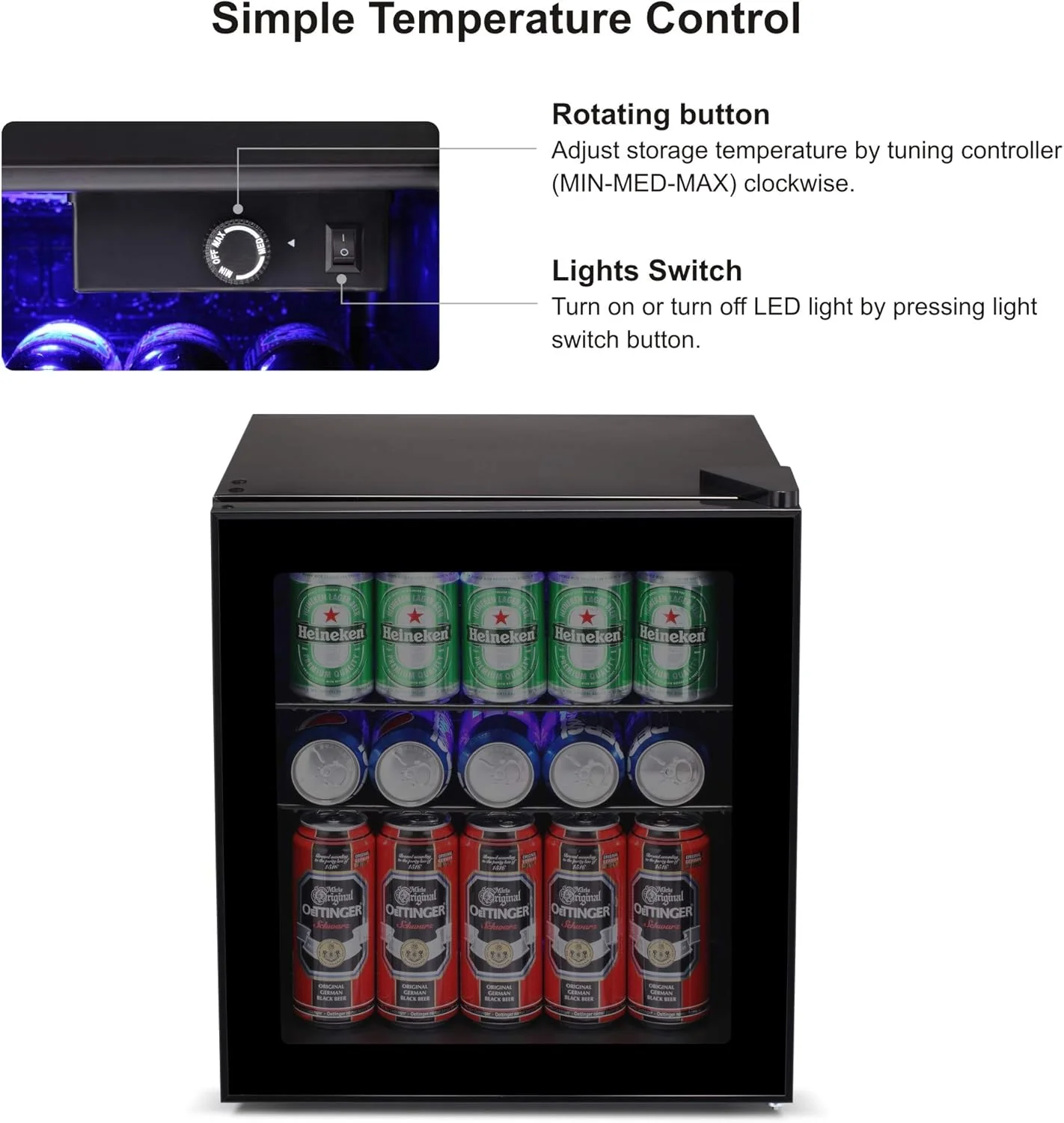 1.6 Cu.ft Mini Beverage Refrigerator and Cooler W5836H - Image 10