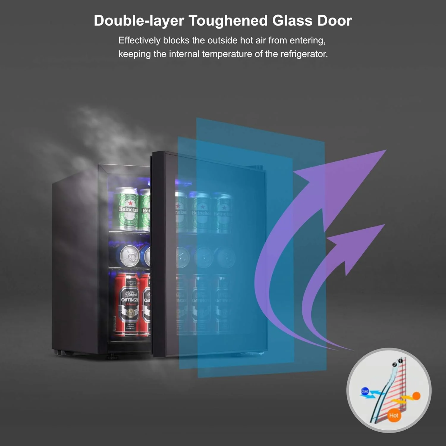 1.6 Cu.ft Mini Beverage Refrigerator and Cooler W5836H - Image 12