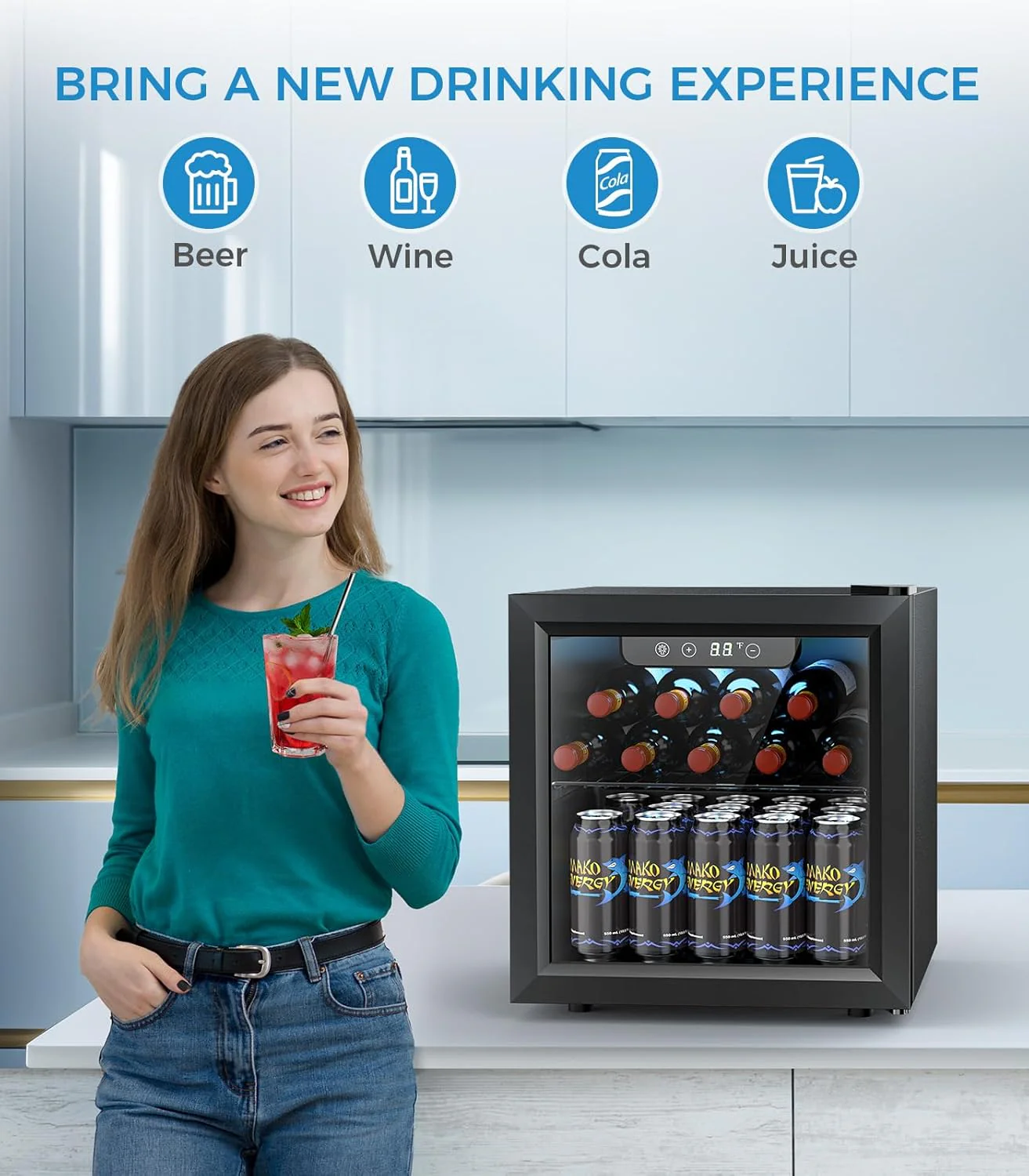 1.6 Cu.ft Mini Beverage Refrigerator and Cooler W5836H - Image 7