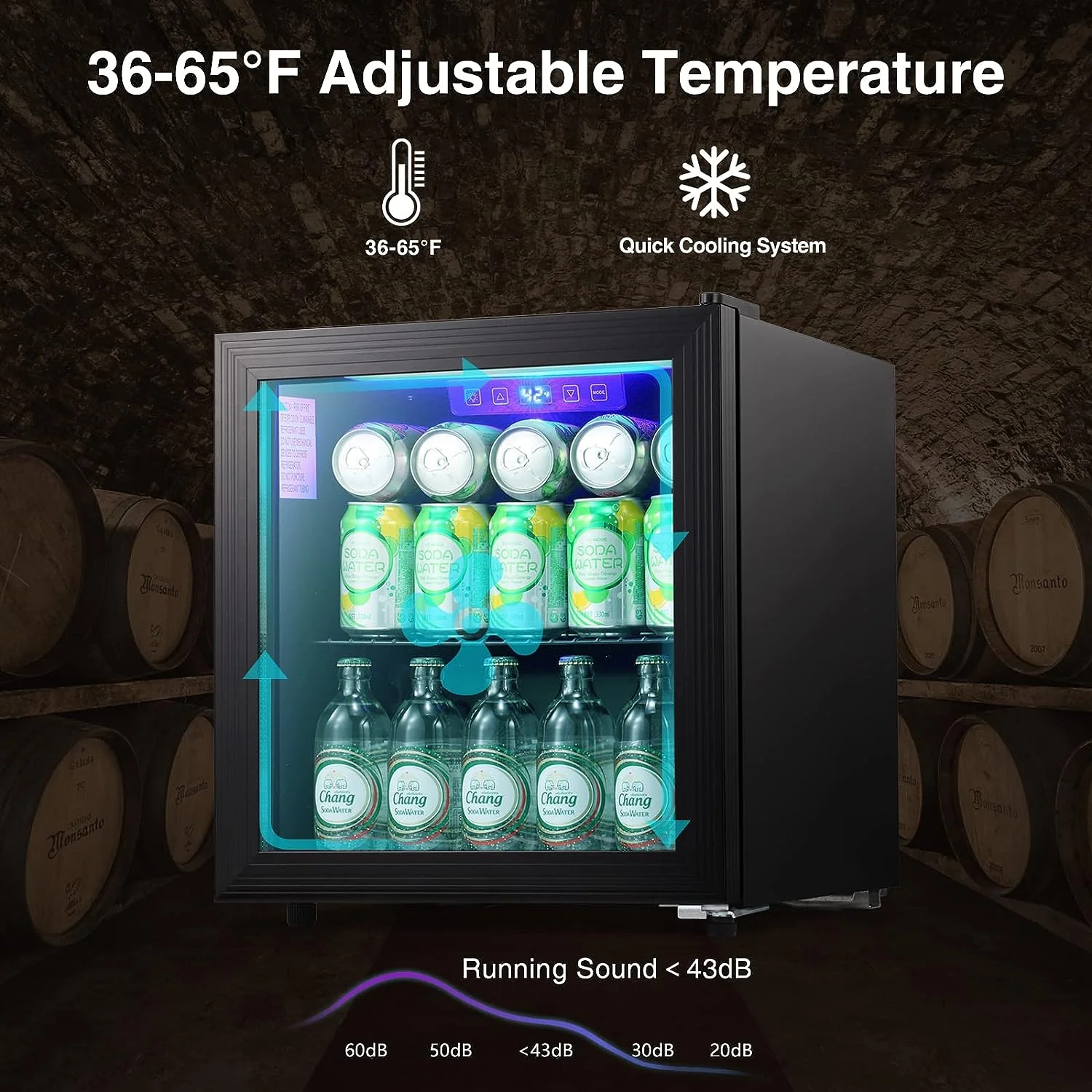 1.7 Cu.Ft Mini Beverage Refrigerator W6850 - Image 4