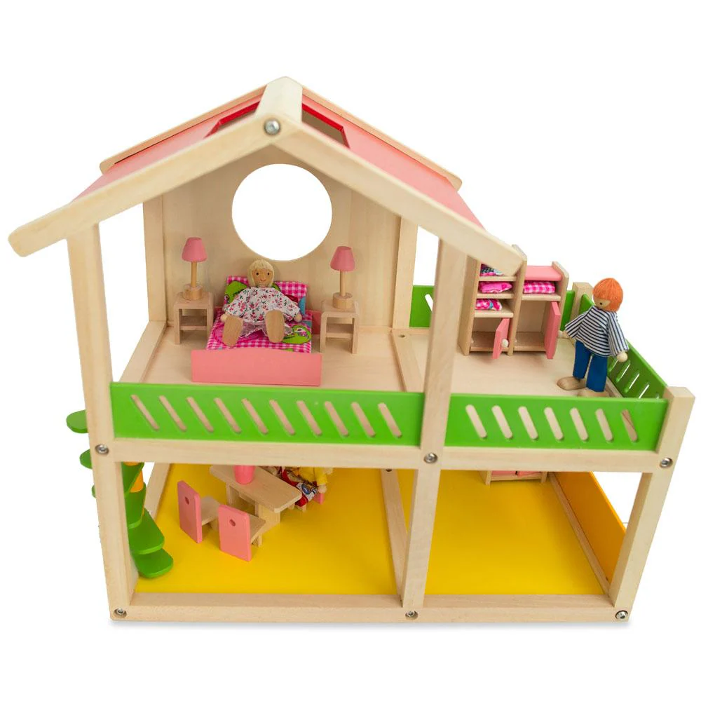1 Bedroom Wooden Toy House 18.5 Inches - Image 2