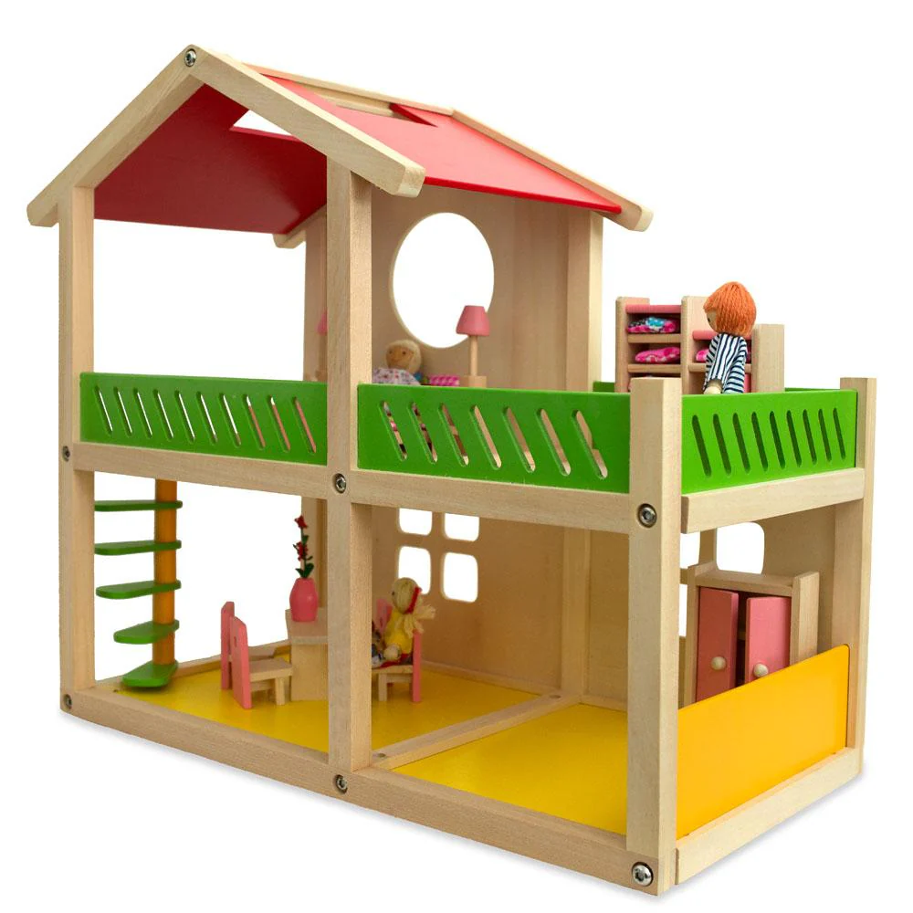 1 Bedroom Wooden Toy House 18.5 Inches - Image 3