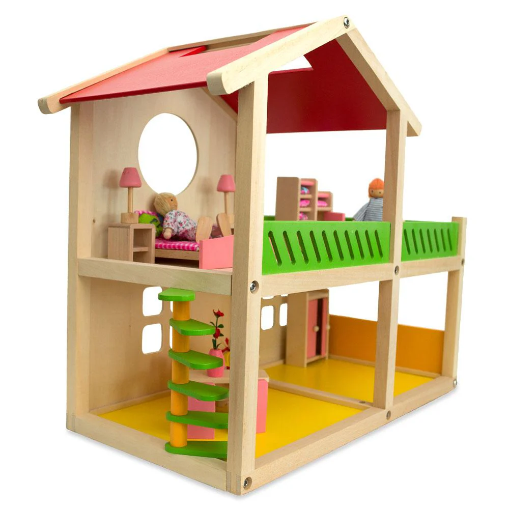 1 Bedroom Wooden Toy House 18.5 Inches - Image 4