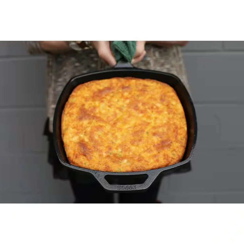 10.5-inch Square Cast Iron Skillet Frying Pan - Made in USA - Image 5