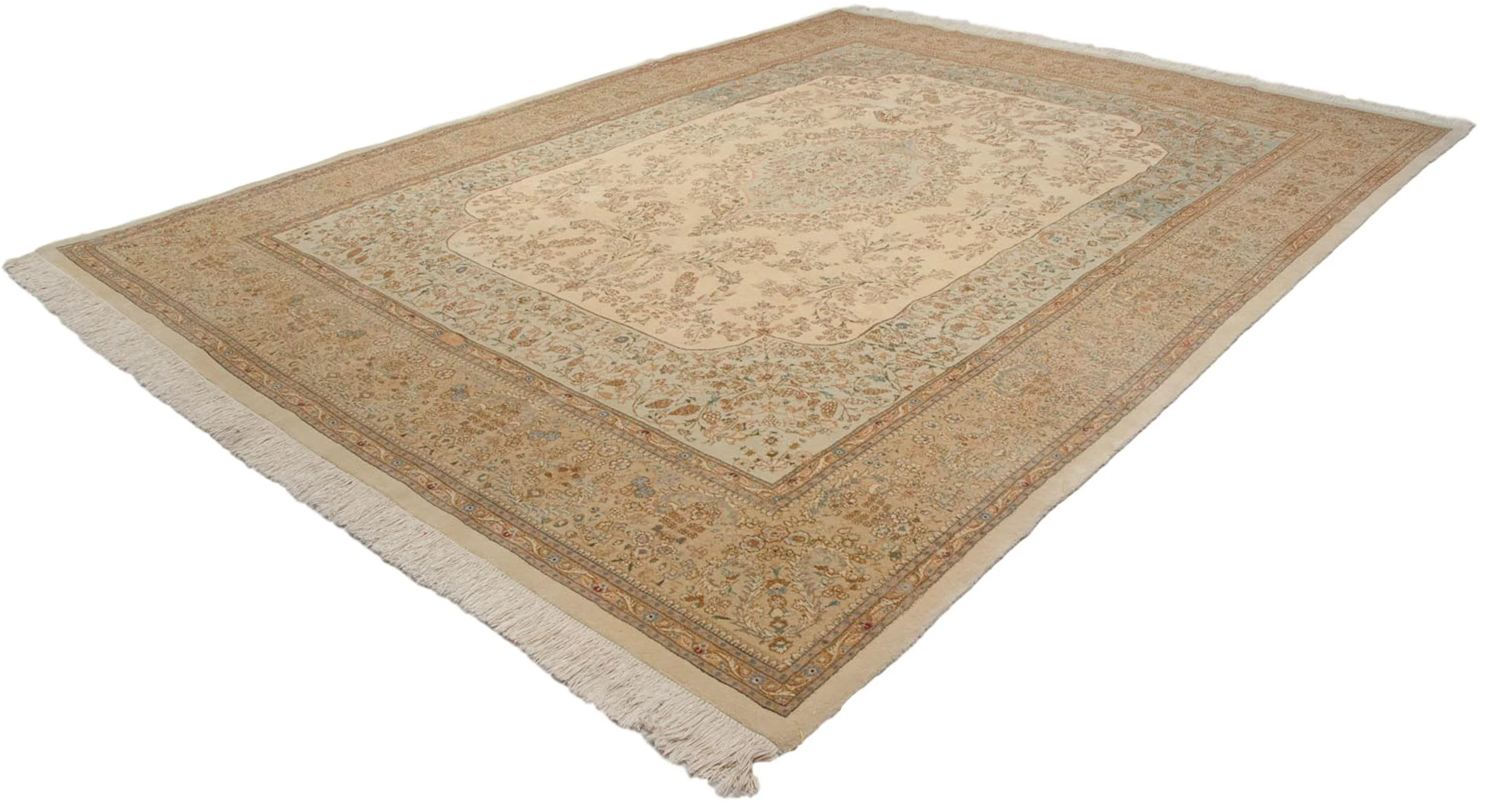 10.5x13.5 Vintage Tabriz Carpet - Image 10