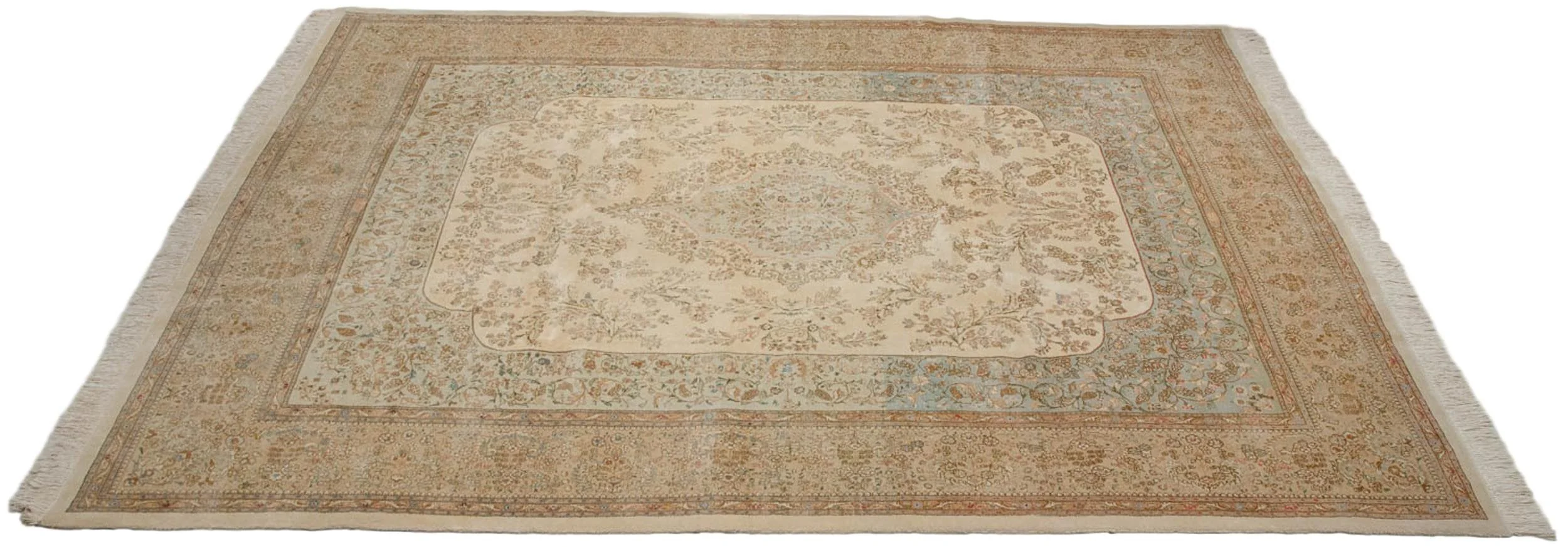 10.5x13.5 Vintage Tabriz Carpet - Image 2