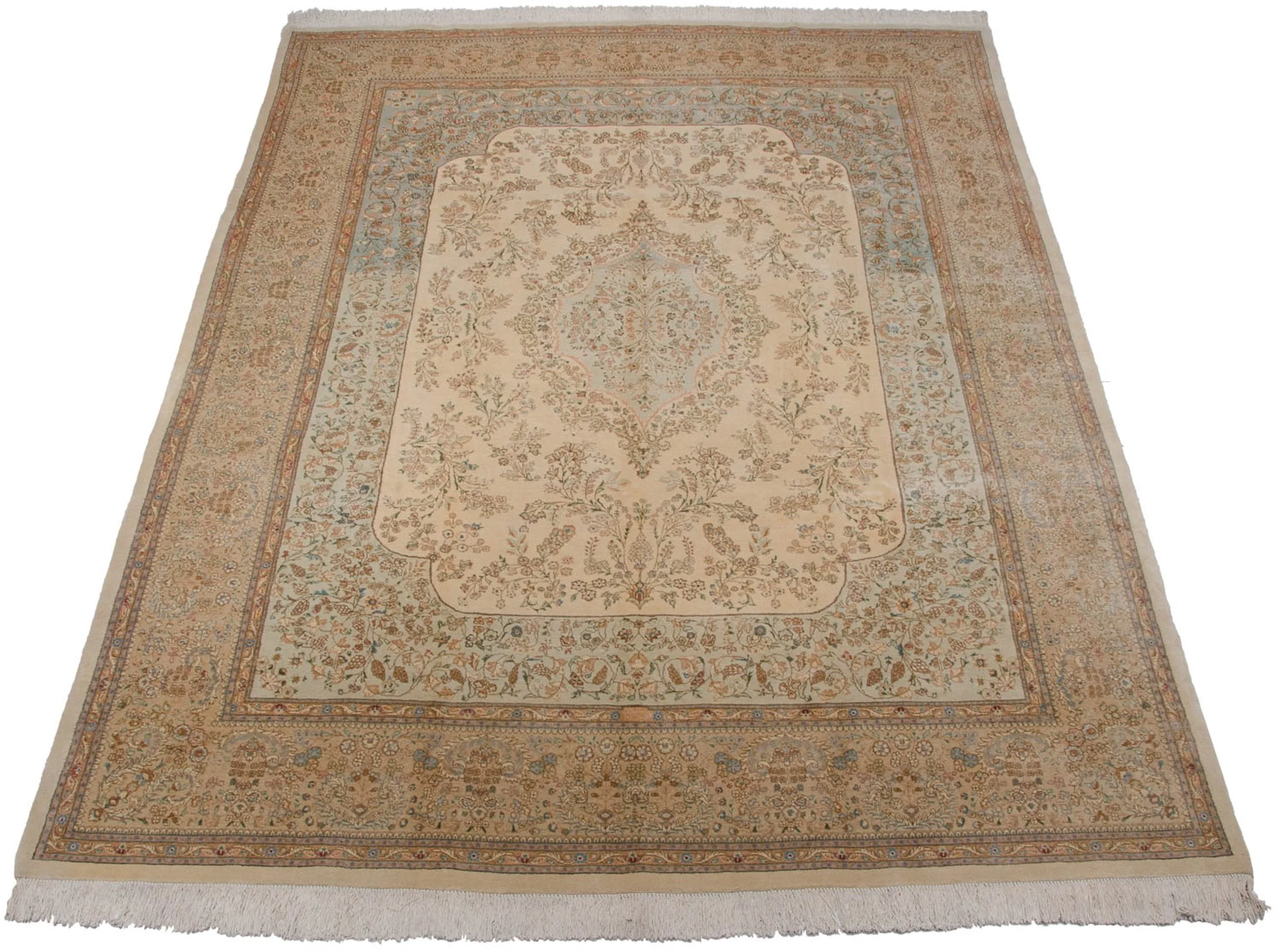 10.5x13.5 Vintage Tabriz Carpet - Image 3