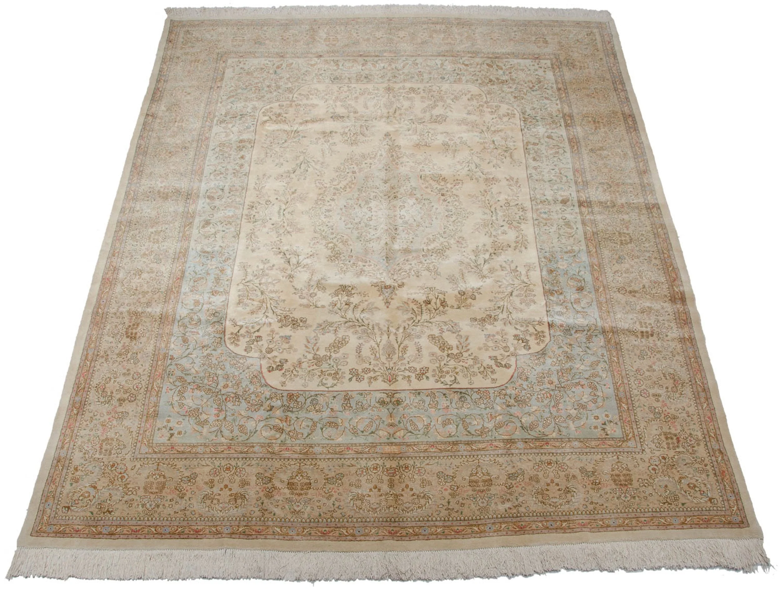 10.5x13.5 Vintage Tabriz Carpet - Image 4