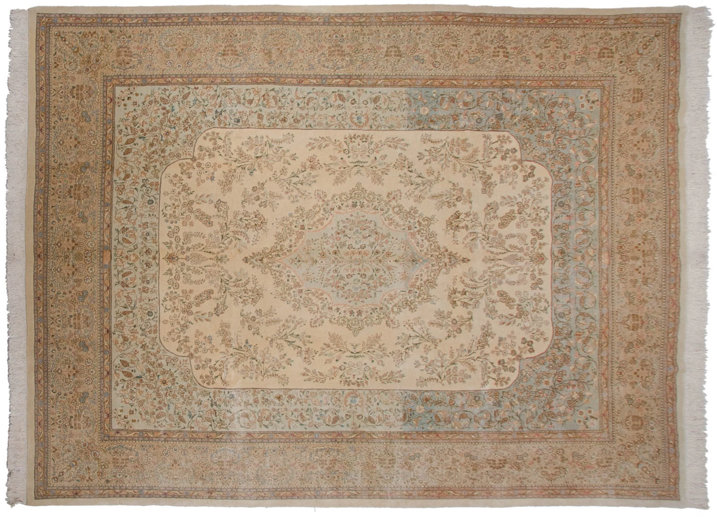 10.5x13.5 Vintage Tabriz Carpet - Image 8