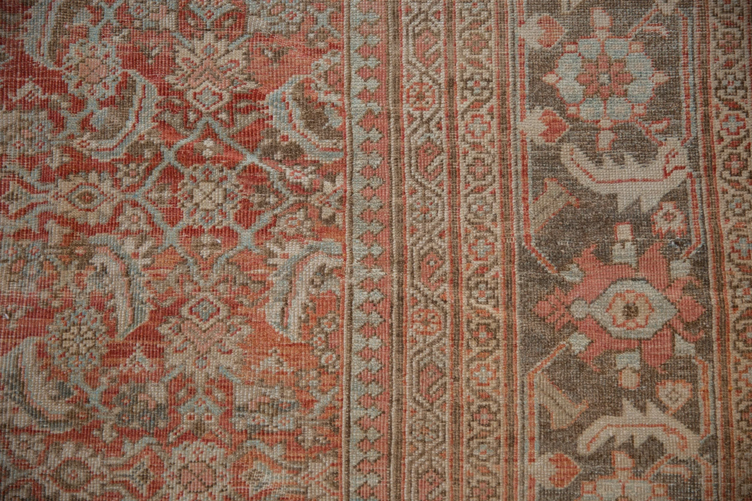 10.5x13 Vintage Distressed Mahal Carpet - Image 11