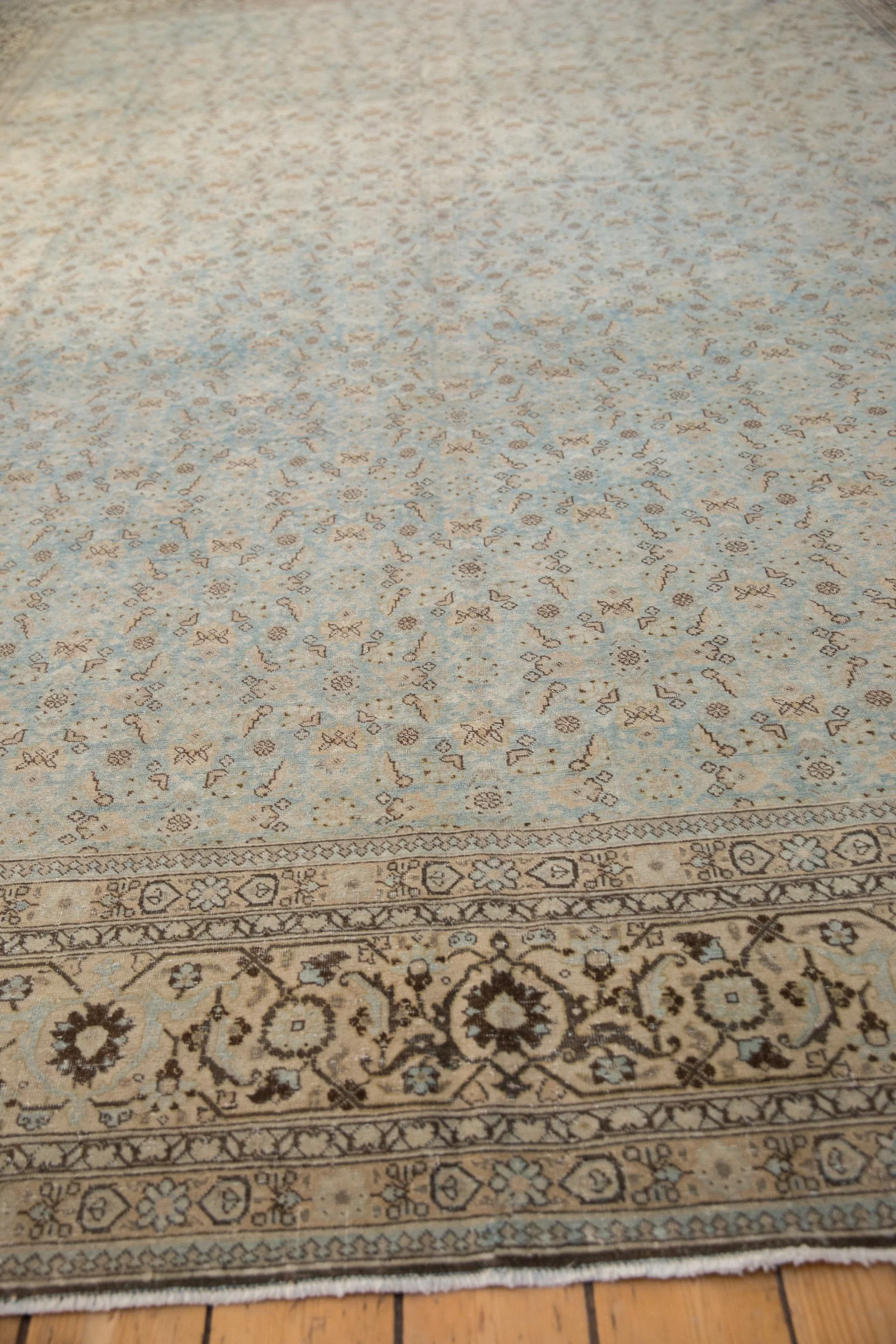 10.5x14 Vintage Distressed Tabriz Carpet - Image 5