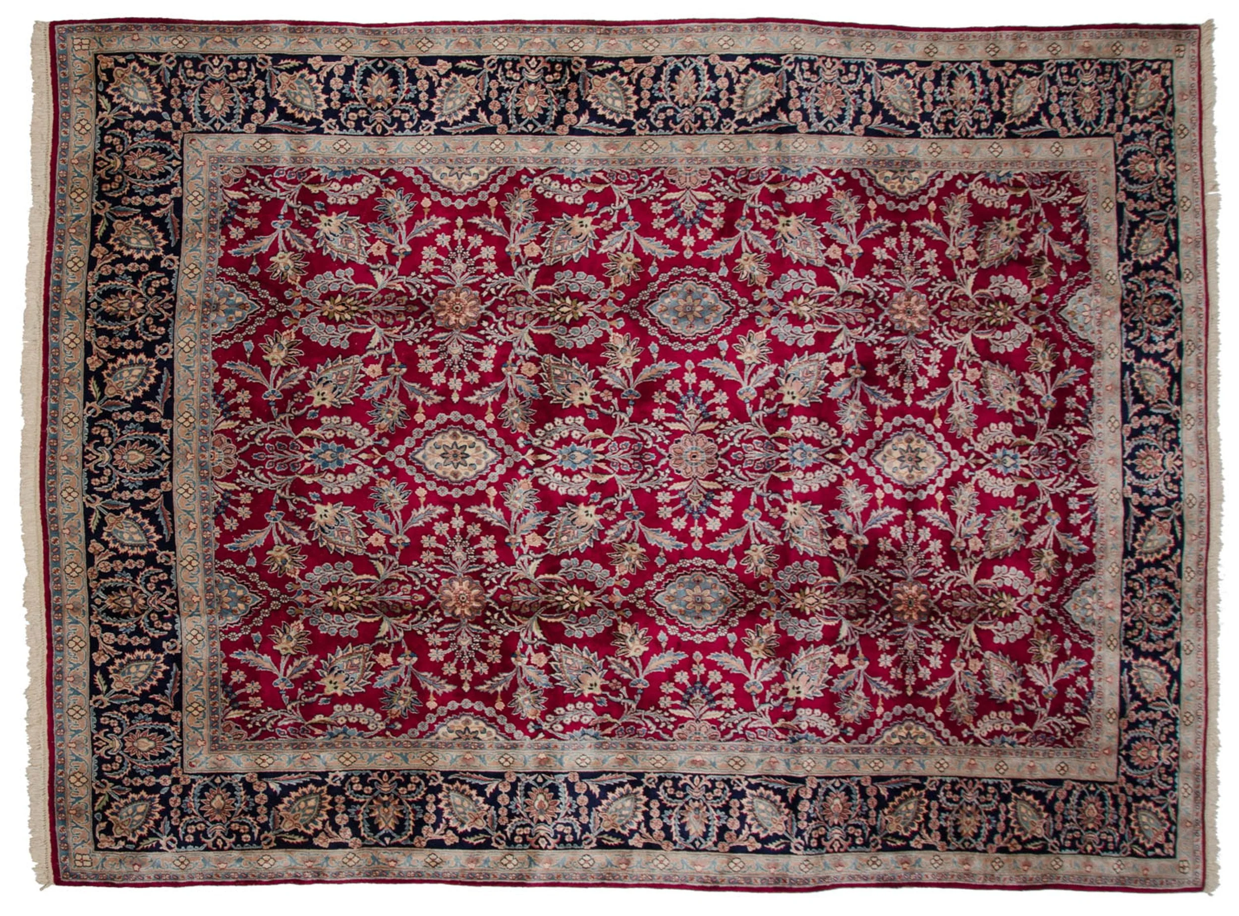 10.5x14 Vintage Kerman Carpet - Image 3