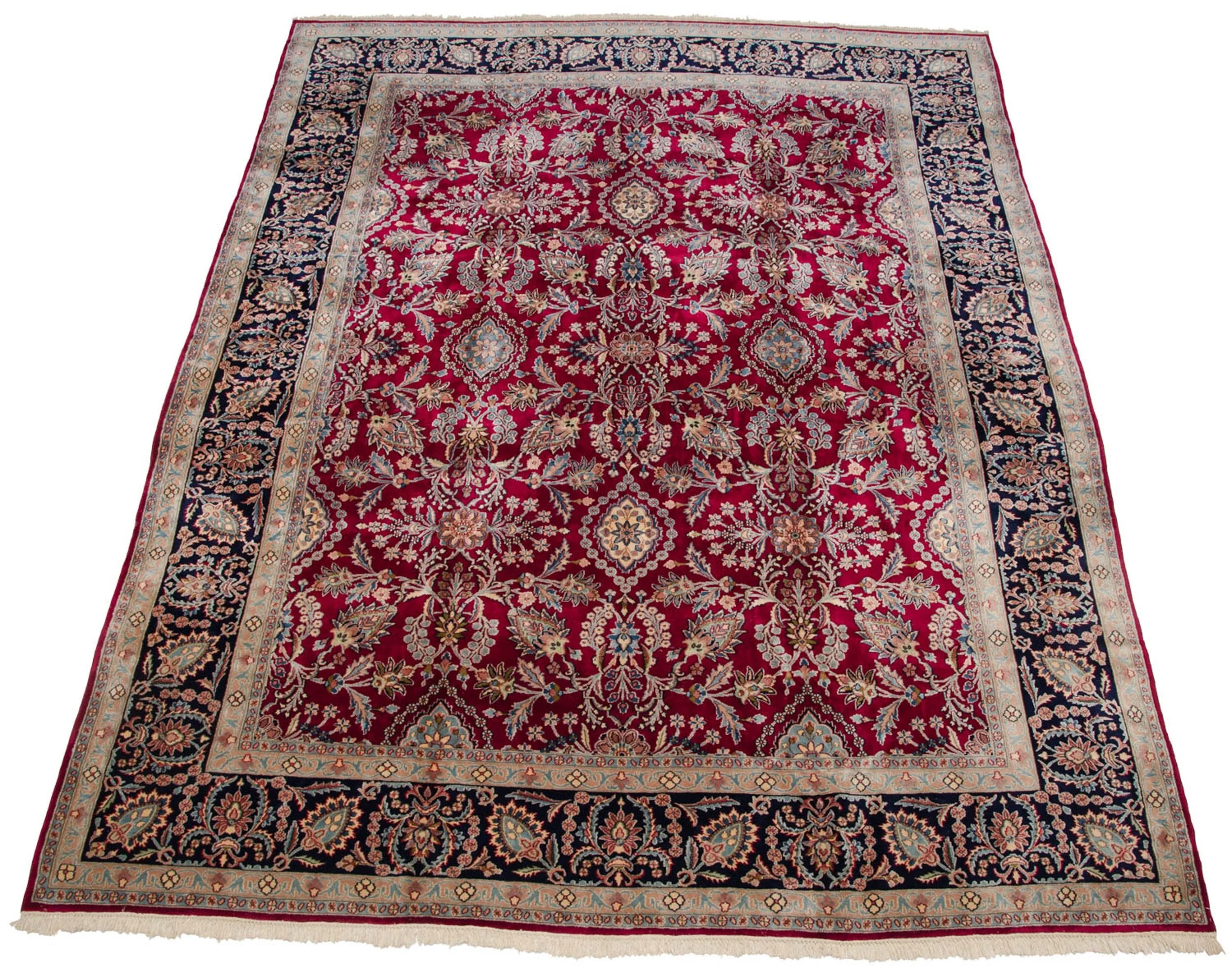 10.5x14 Vintage Kerman Carpet - Image 4