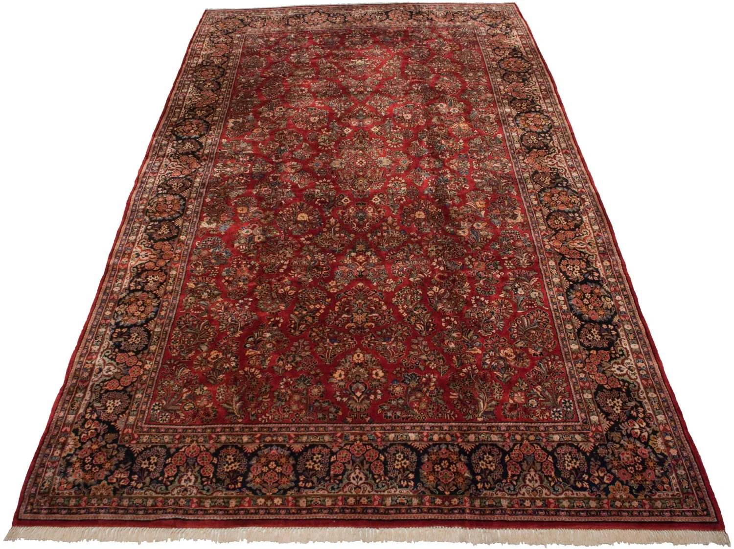 10.5x18.5 Vintage American Sarouk Carpet - Image 10
