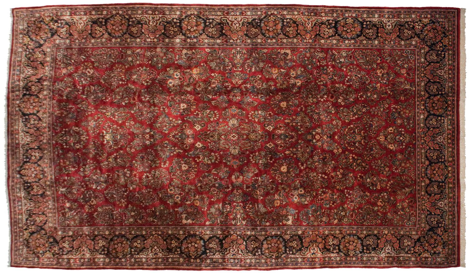 10.5x18.5 Vintage American Sarouk Carpet - Image 11