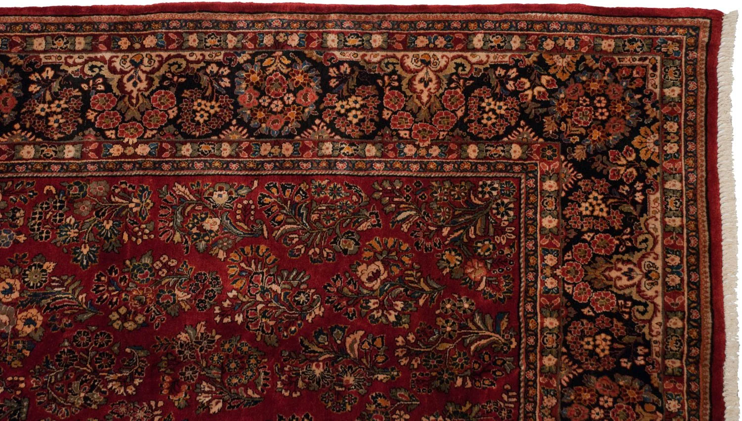 10.5x18.5 Vintage American Sarouk Carpet - Image 14