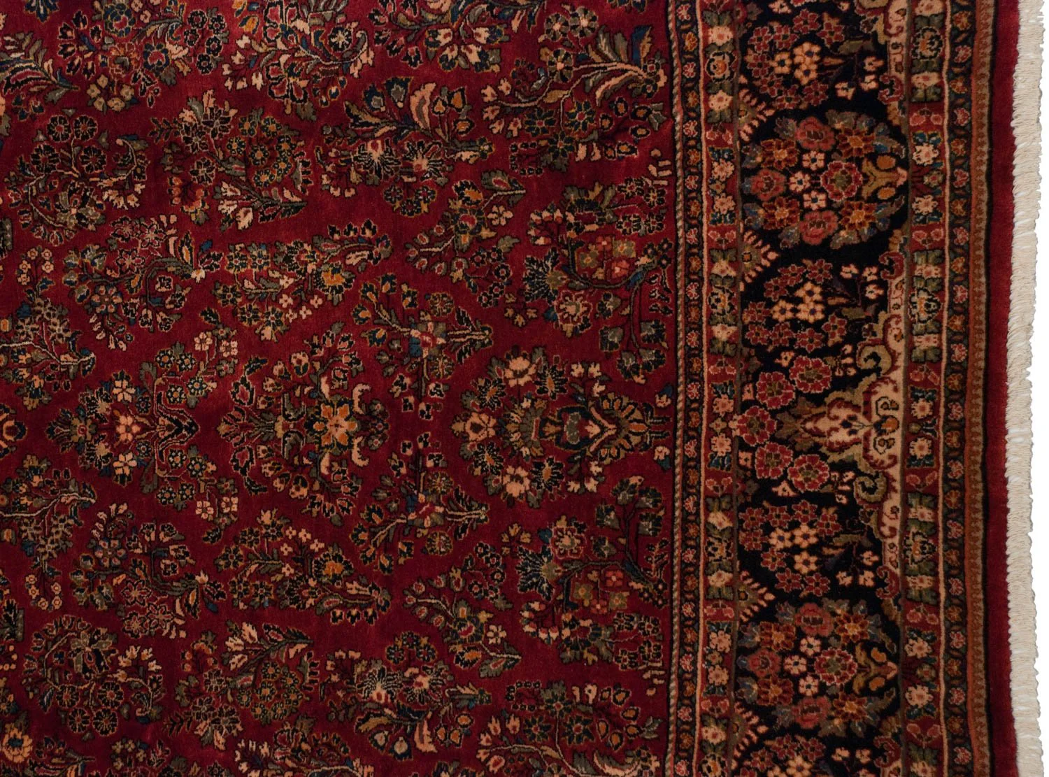 10.5x18.5 Vintage American Sarouk Carpet - Image 15