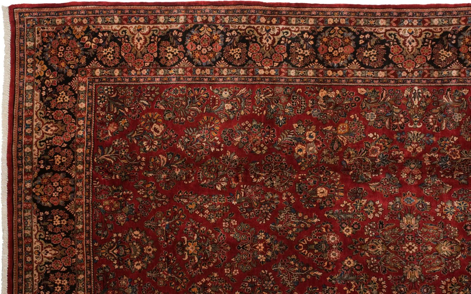 10.5x18.5 Vintage American Sarouk Carpet - Image 16
