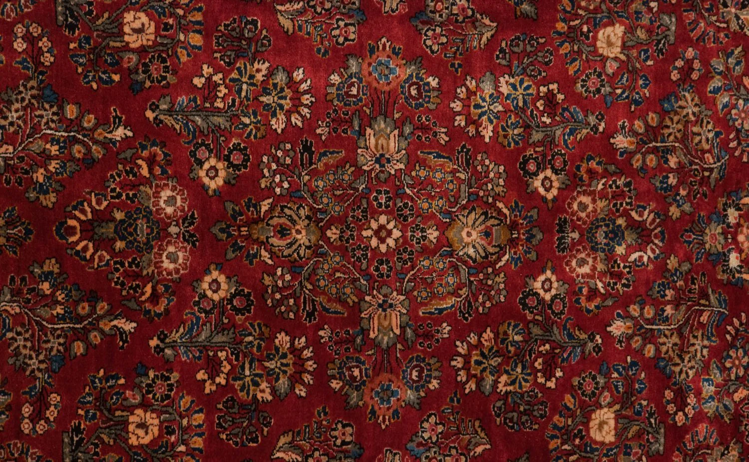 10.5x18.5 Vintage American Sarouk Carpet - Image 17