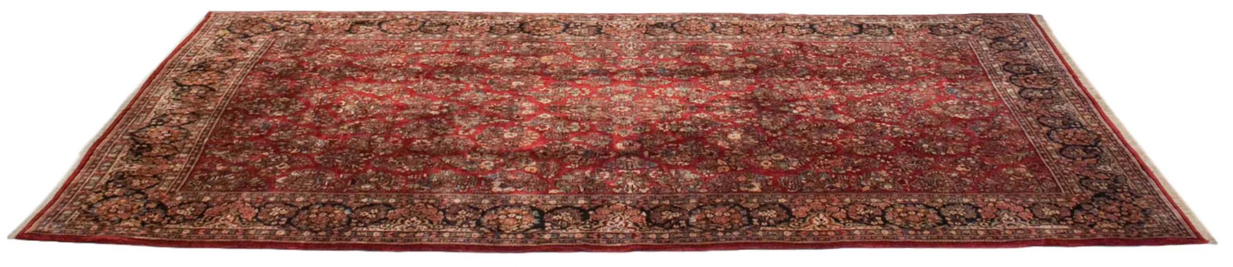 10.5x18.5 Vintage American Sarouk Carpet - Image 2