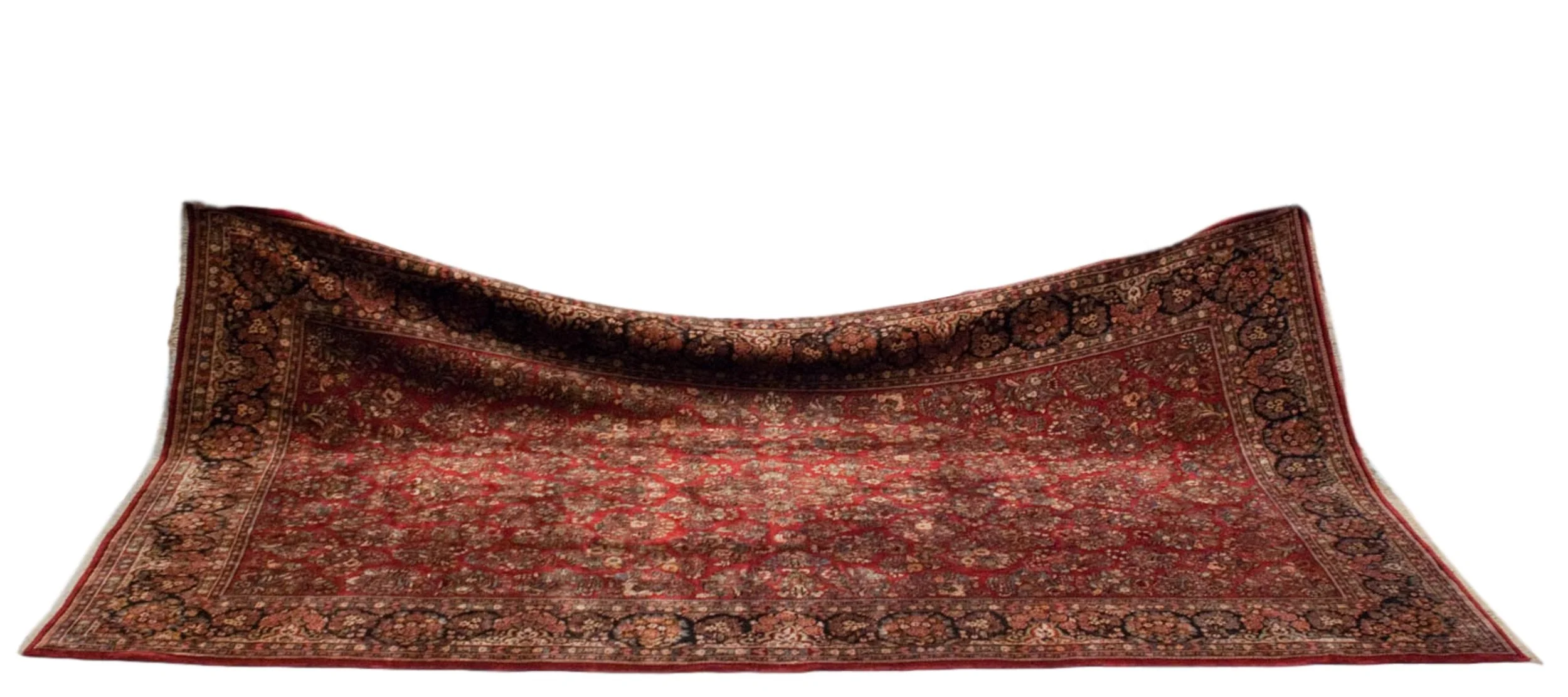 10.5x18.5 Vintage American Sarouk Carpet - Image 3