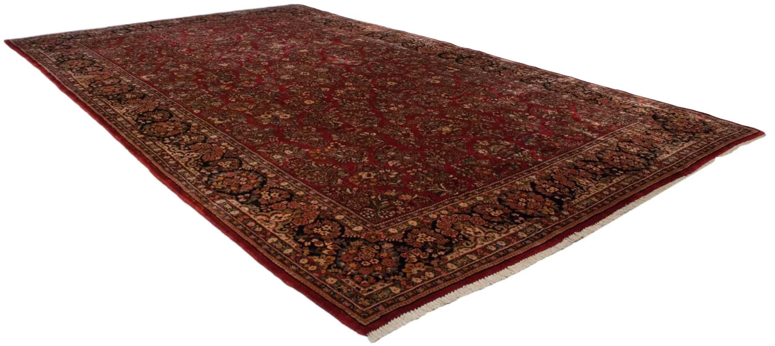 10.5x18.5 Vintage American Sarouk Carpet - Image 4