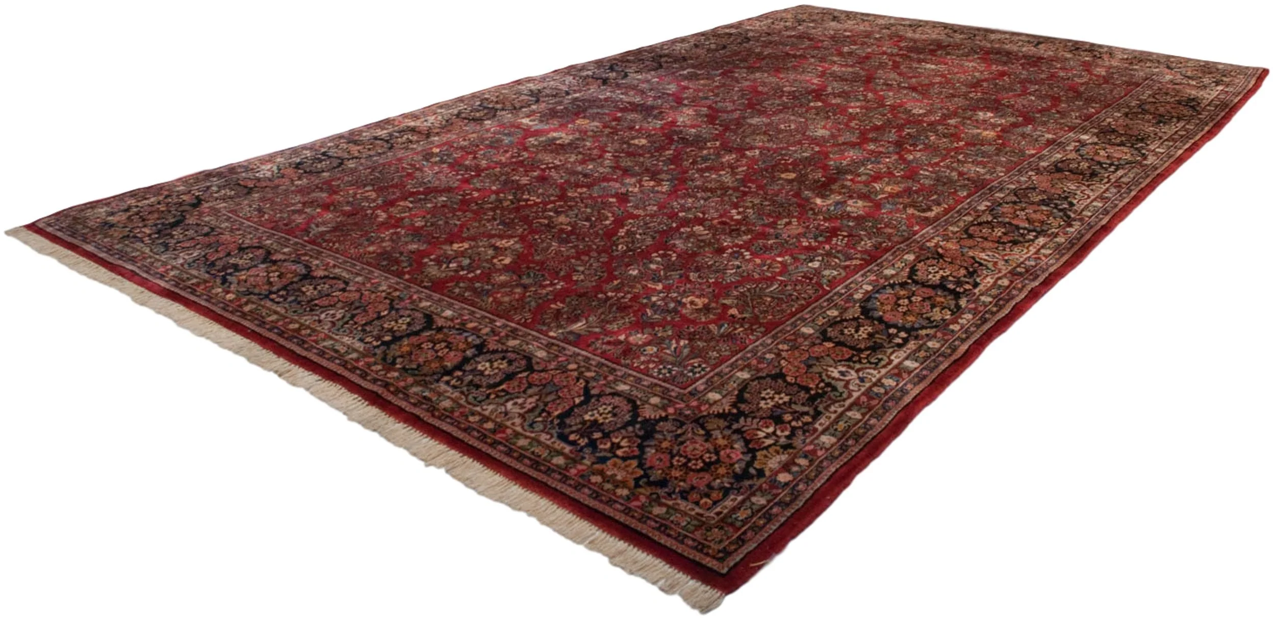 10.5x18.5 Vintage American Sarouk Carpet - Image 5