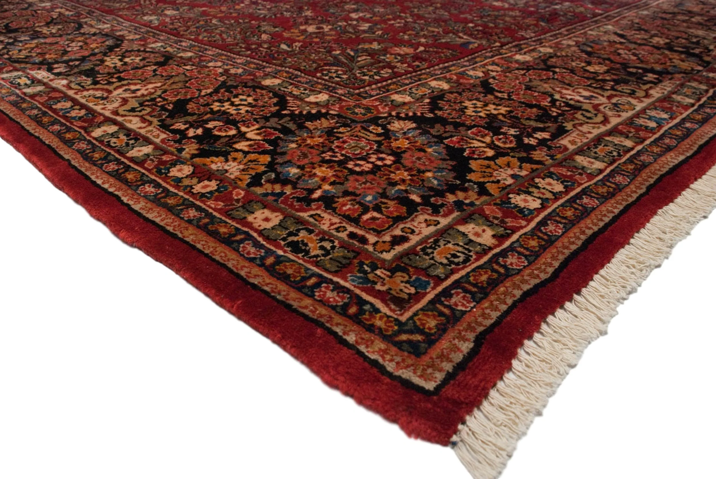 10.5x18.5 Vintage American Sarouk Carpet - Image 8