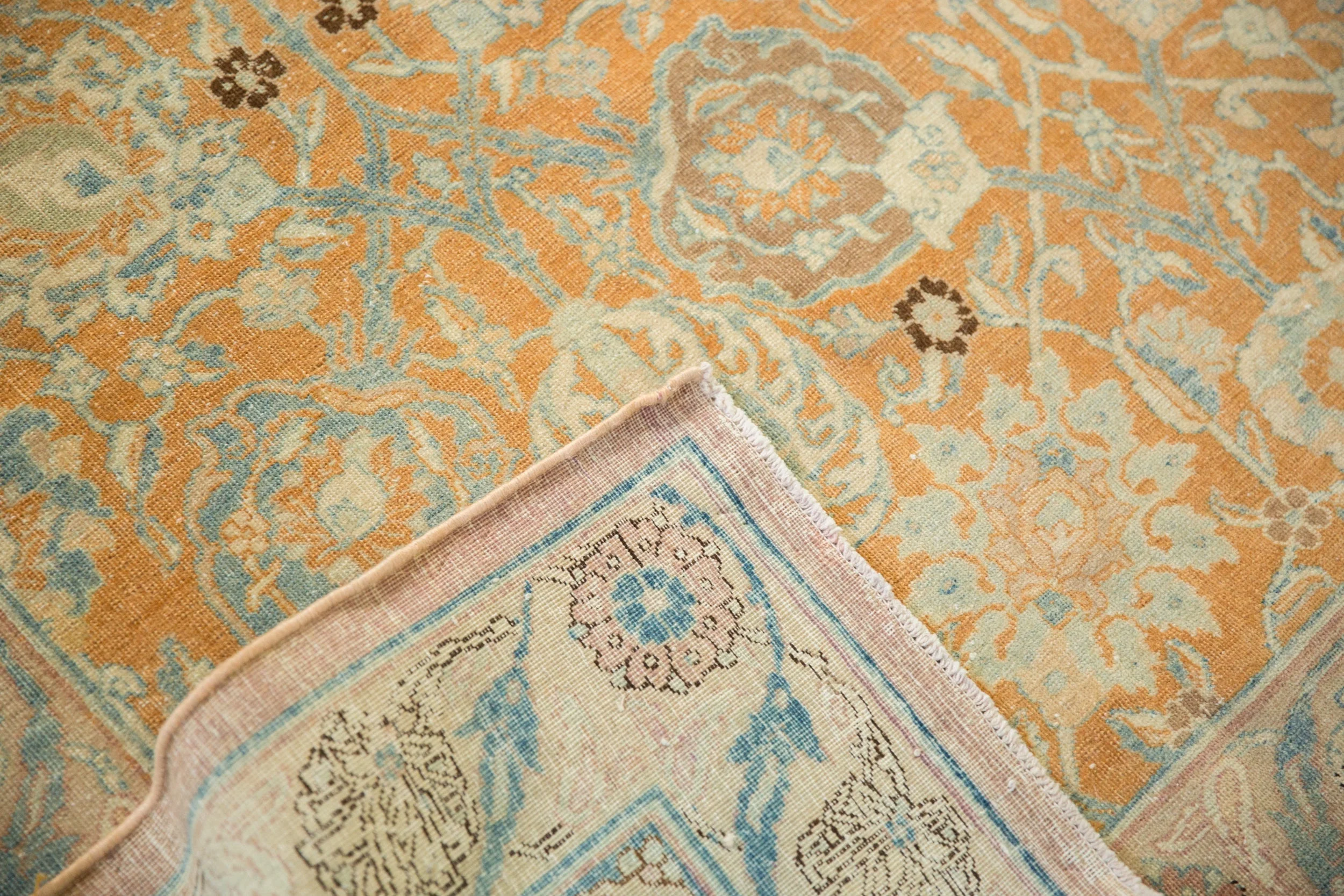 10.5x18.5 Vintage Distressed Tabriz Carpet - Image 14