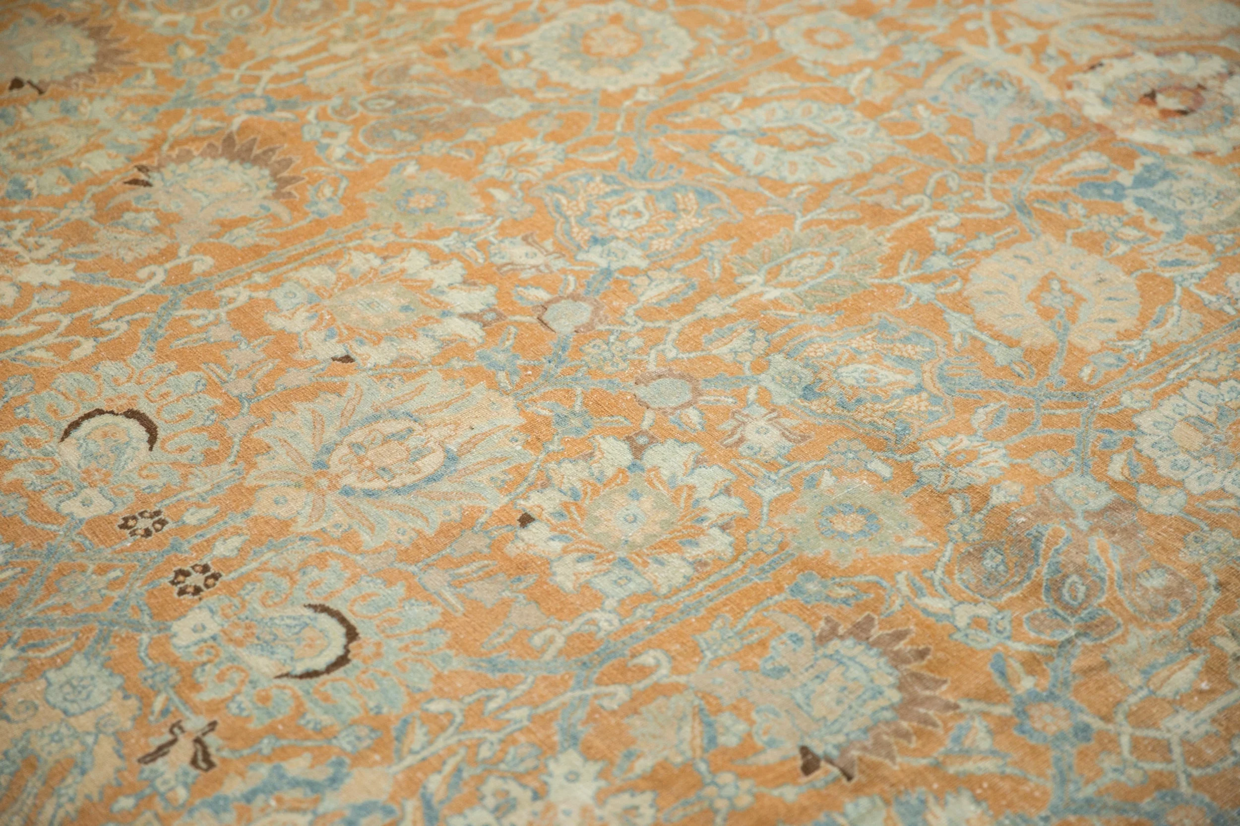 10.5x18.5 Vintage Distressed Tabriz Carpet - Image 15