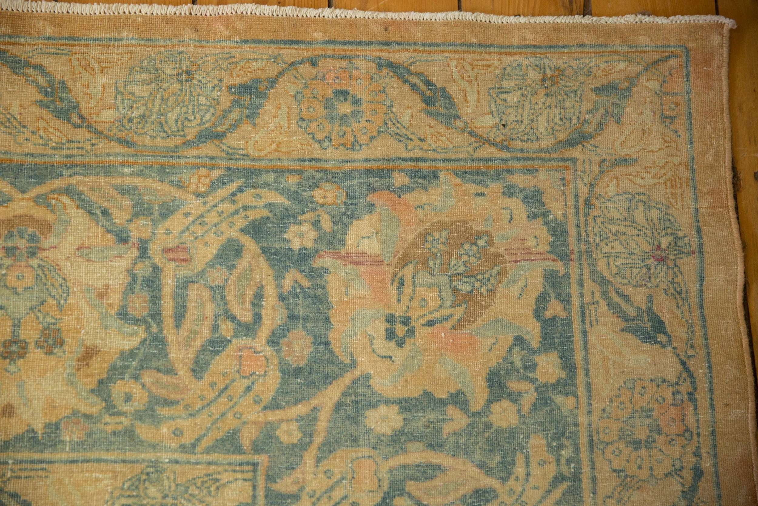 10.5x18.5 Vintage Distressed Tabriz Carpet - Image 3