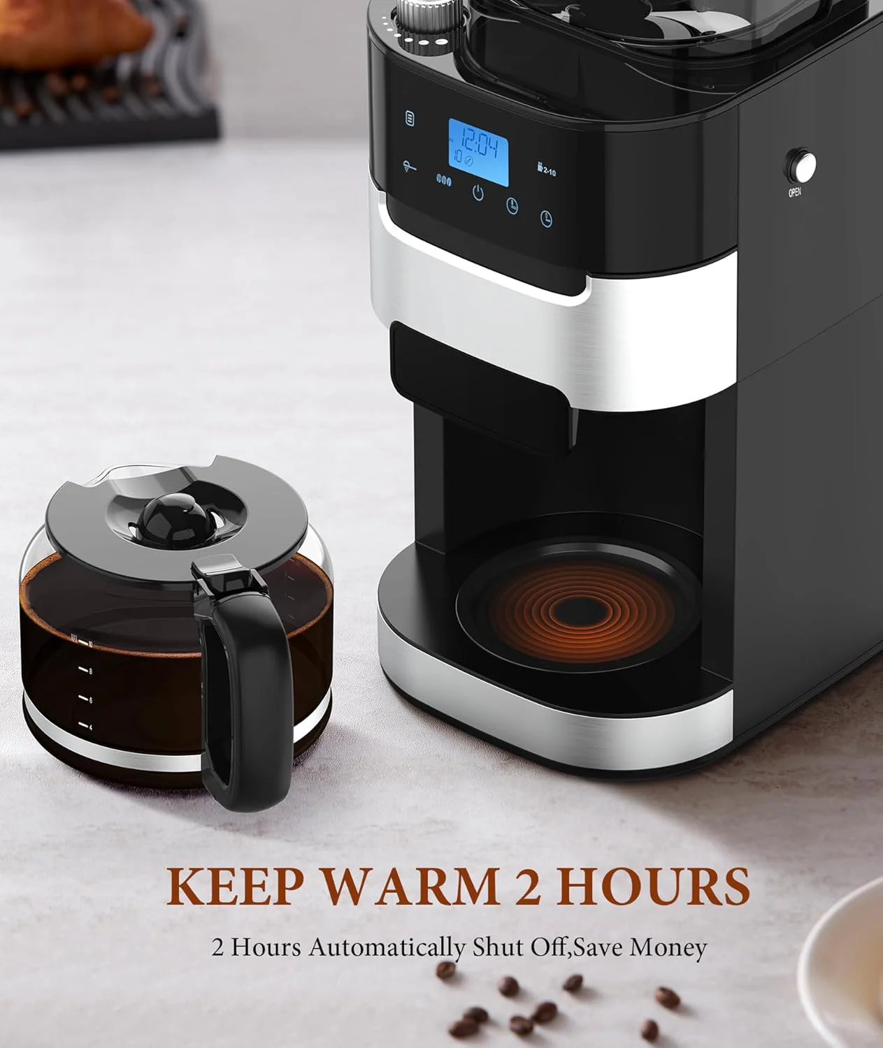10-Cup Drip Coffee Maker with Built-In Grinde CM8025 - Image 6