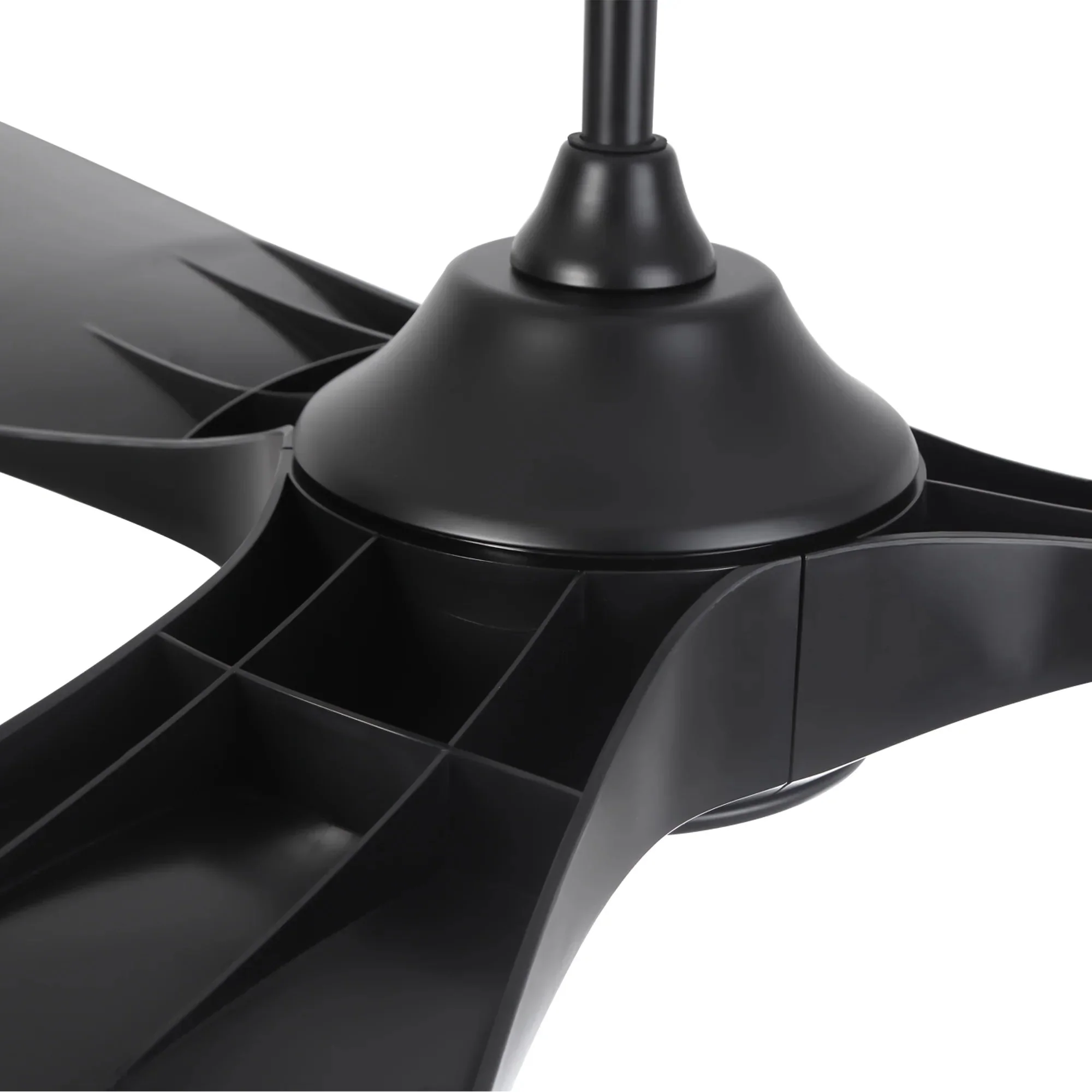 100 Inch Simon Black IP44 Outdoor Downrod Mount Ceiling Fan with Remote Control - Image 11