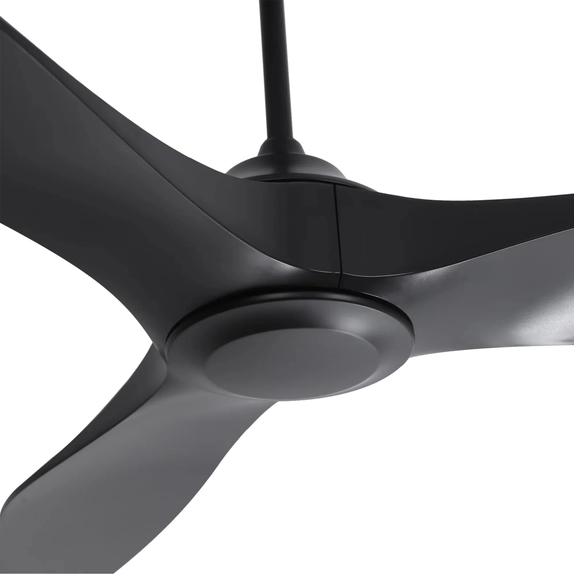 100 Inch Simon Black IP44 Outdoor Downrod Mount Ceiling Fan with Remote Control - Image 9