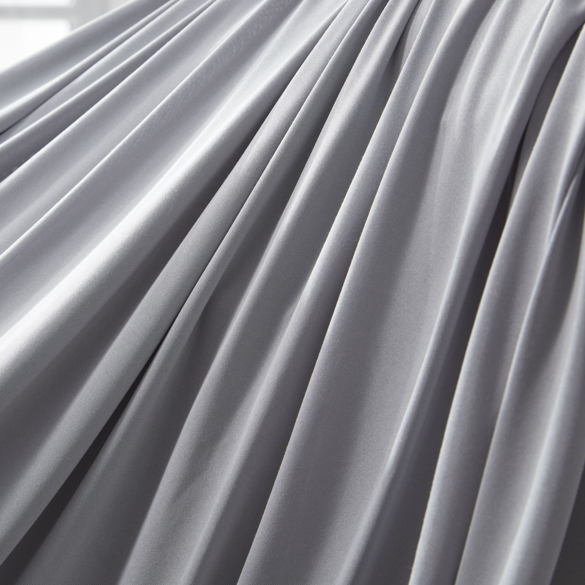 100% Microfiber Jersey Knit Sheet Set with Pillowcase-Gull Gray - Image 5