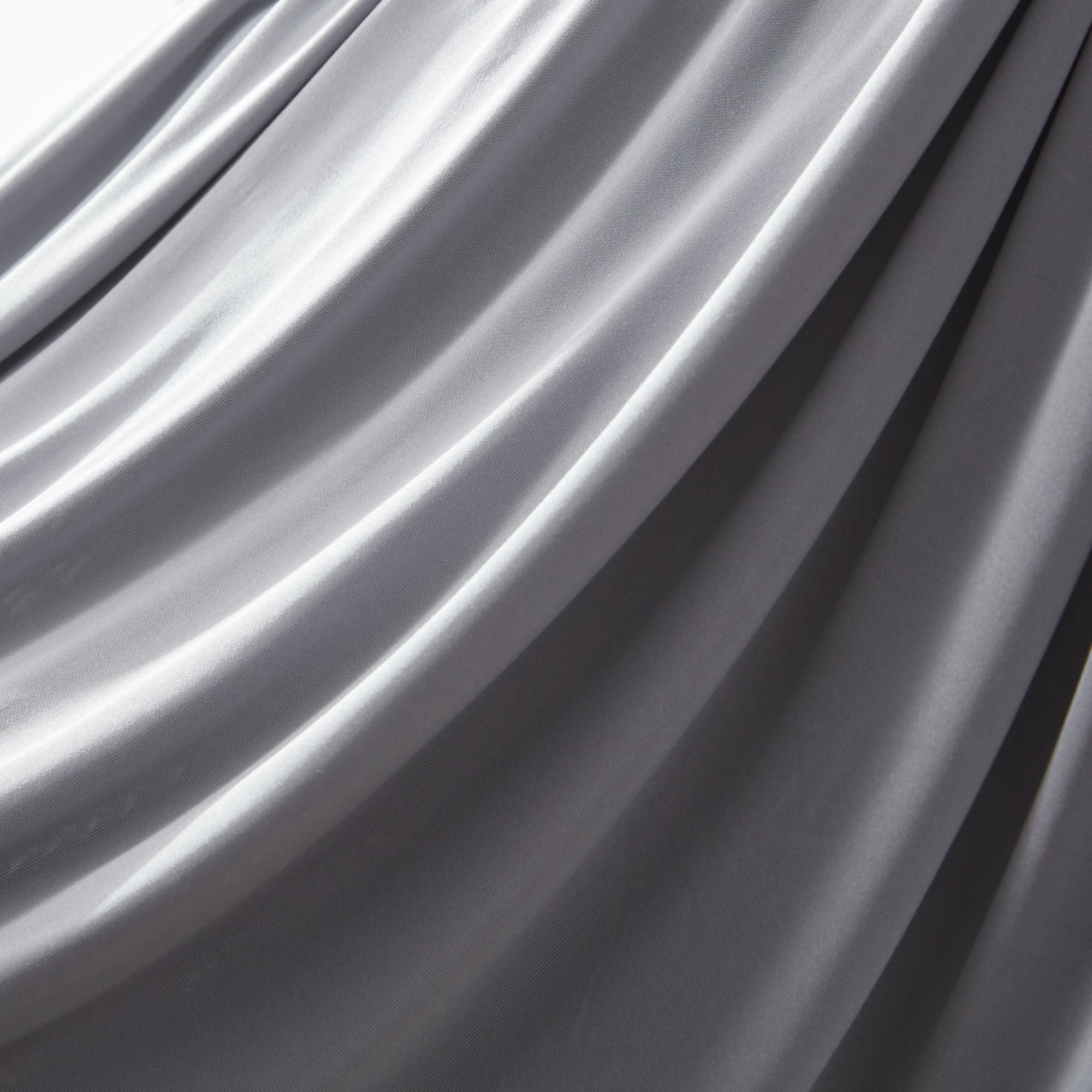 100% Microfiber Jersey Knit Sheet Set with Pillowcase-Gull Gray - Image 6