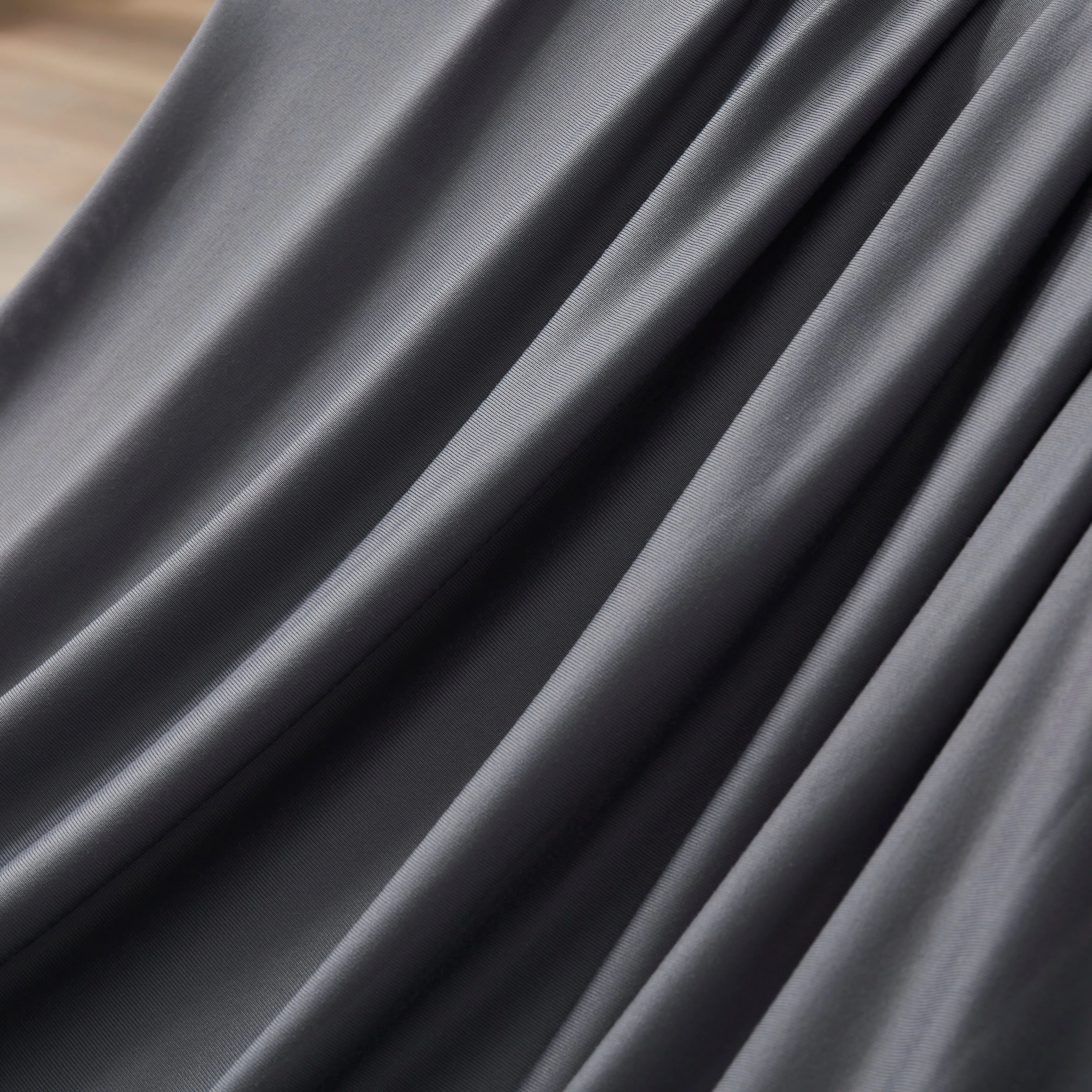 100% Microfiber Jersey Knit Sheet Set with Pillowcases-Grey - Image 5