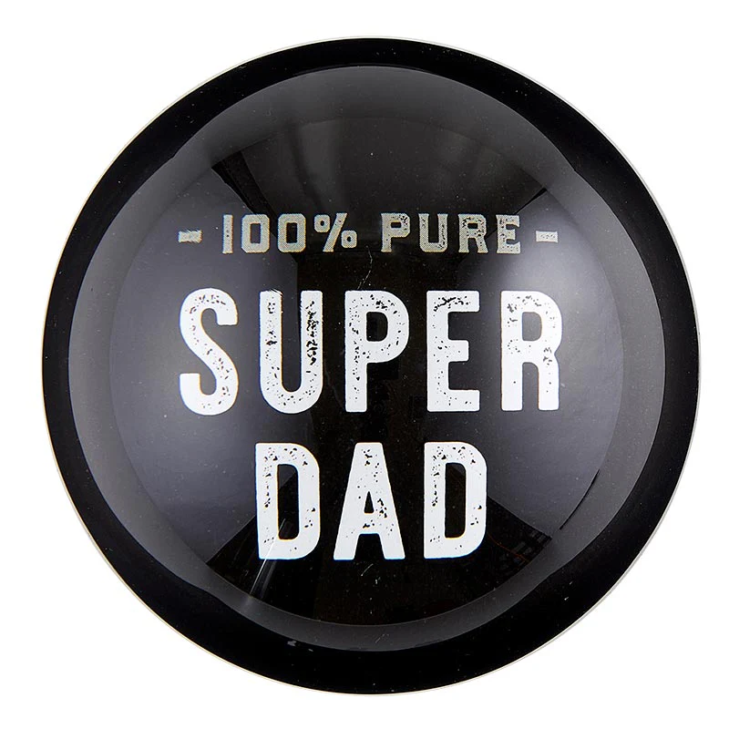 100% Pure Super Dad Glass Dome Paperweight | In a Gift Box - Image 2