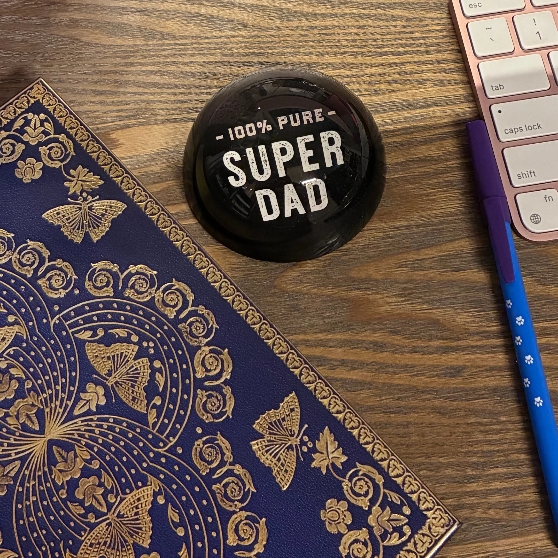 100% Pure Super Dad Glass Dome Paperweight | In a Gift Box - Image 3