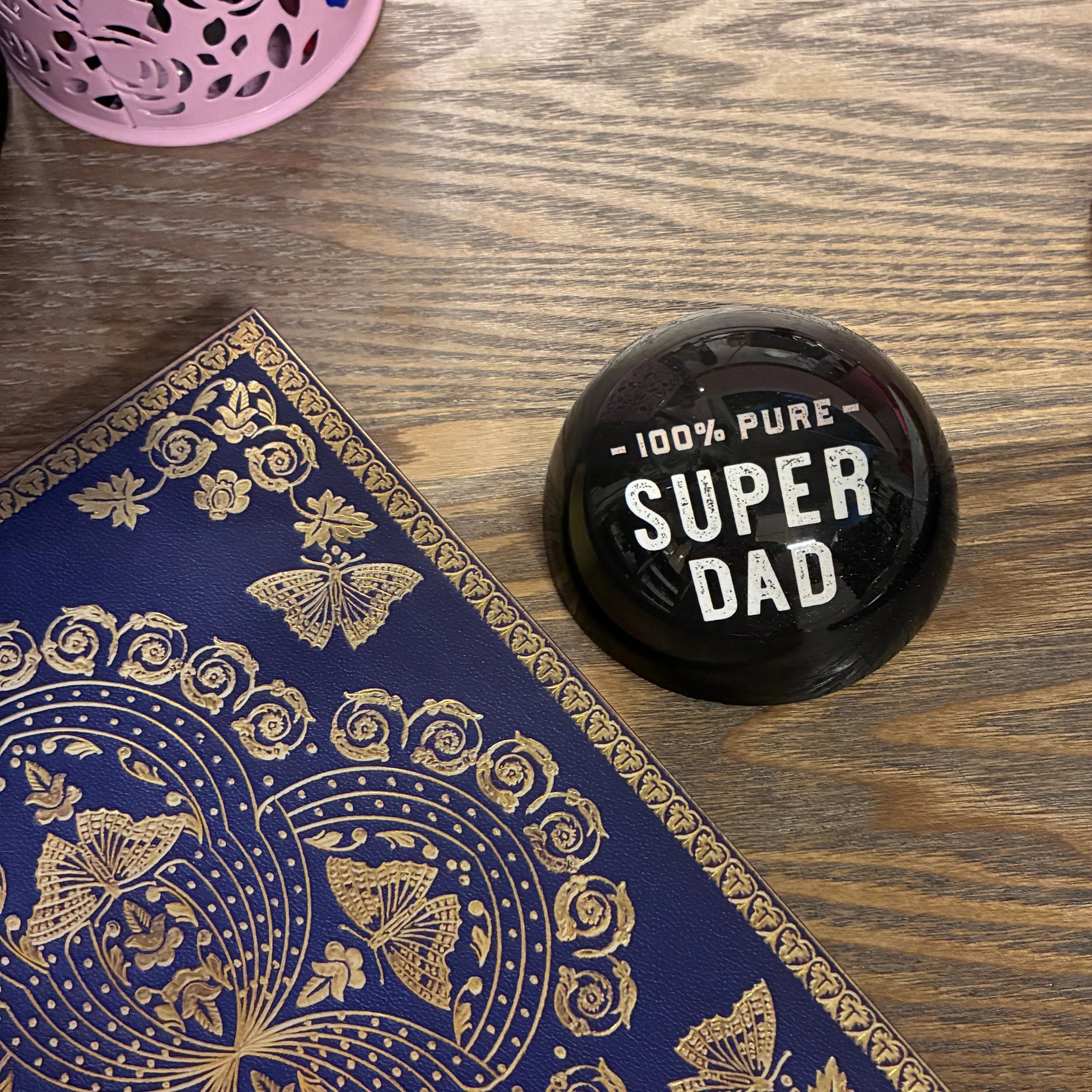 100% Pure Super Dad Glass Dome Paperweight | In a Gift Box - Image 4