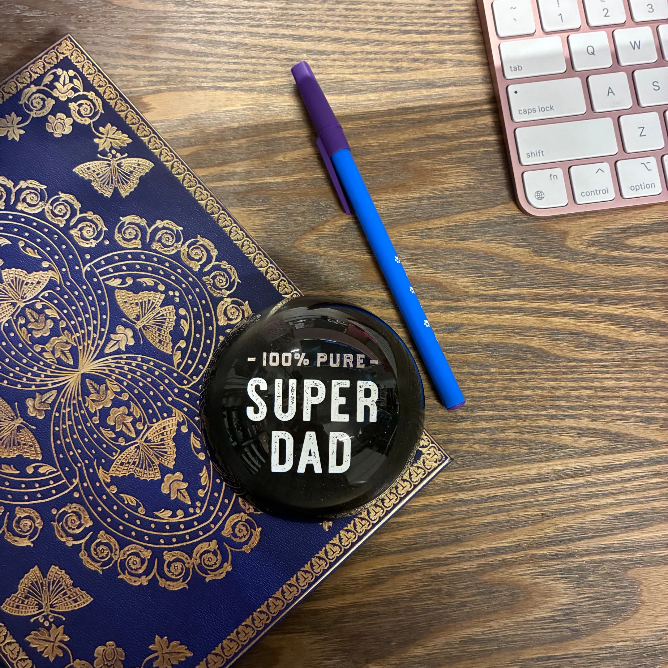 100% Pure Super Dad Glass Dome Paperweight | In a Gift Box - Image 5