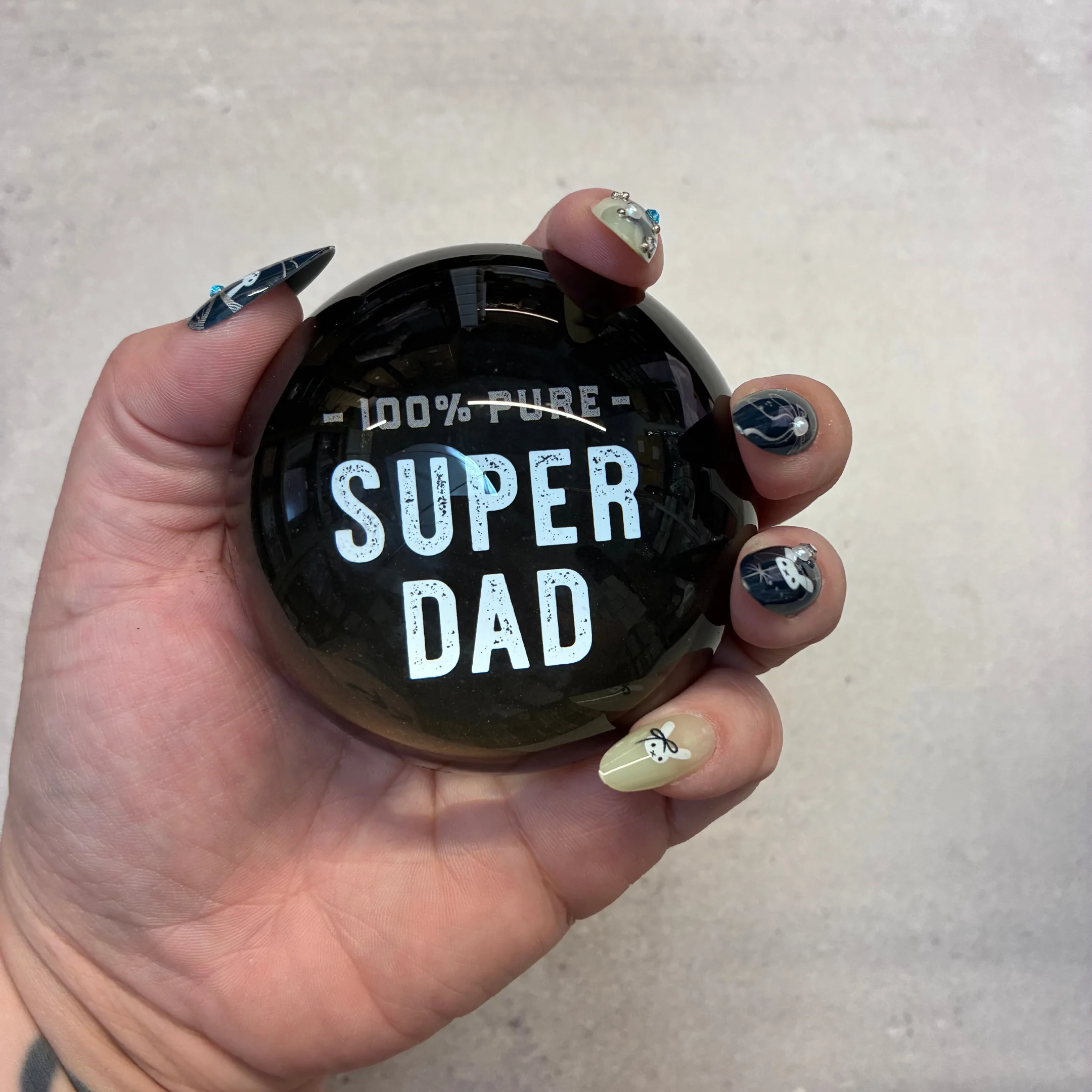 100% Pure Super Dad Glass Dome Paperweight | In a Gift Box - Image 6