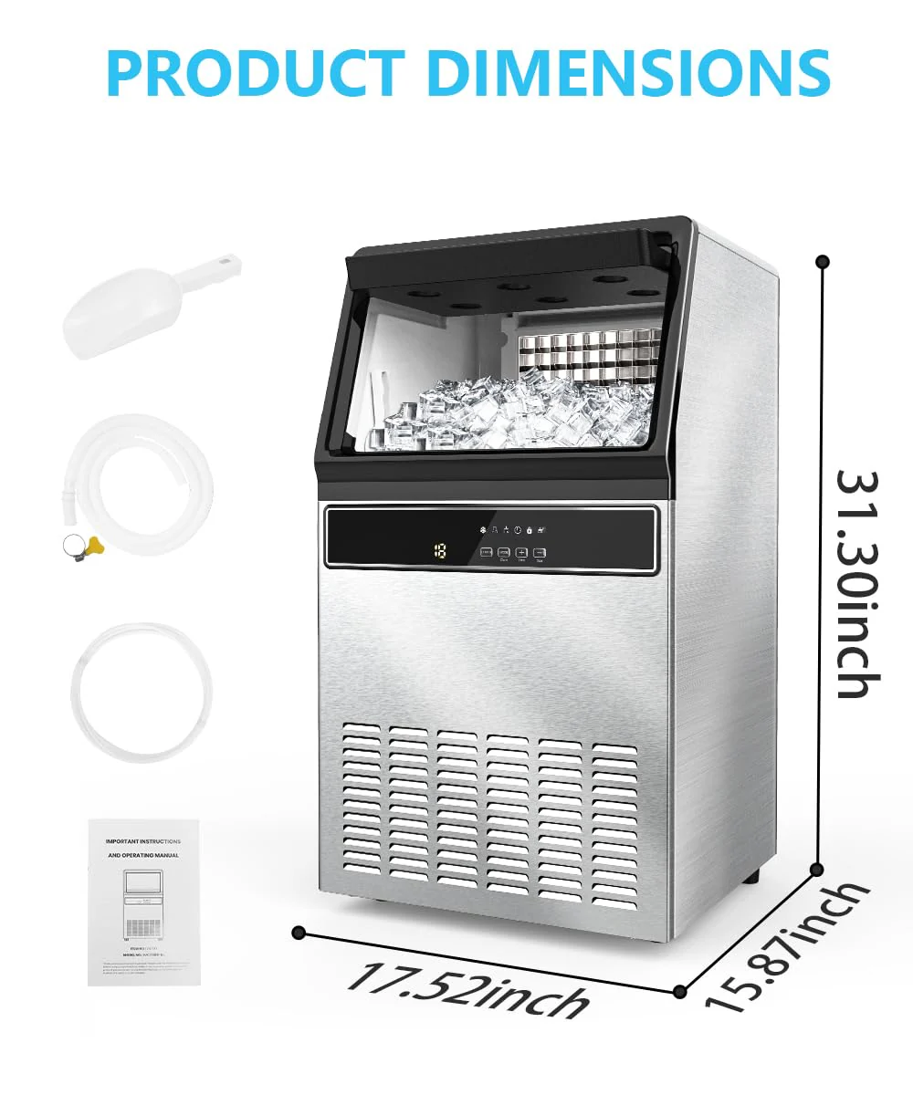 100LBS/200LBS/265LBS Freestanding Commercial Ice Maker Z5845A - Image 27