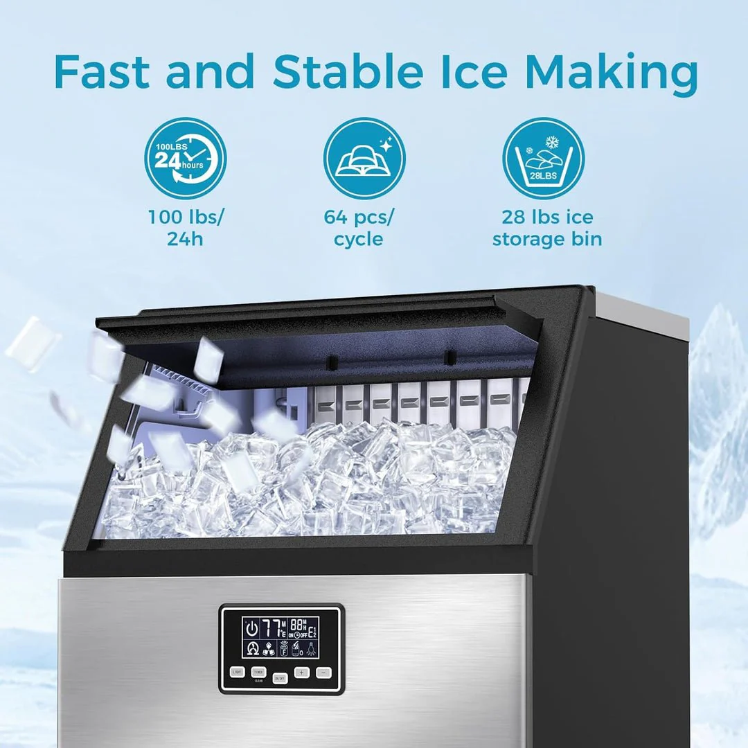 100LBS/200LBS/265LBS Freestanding Commercial Ice Maker Z5845A - Image 30