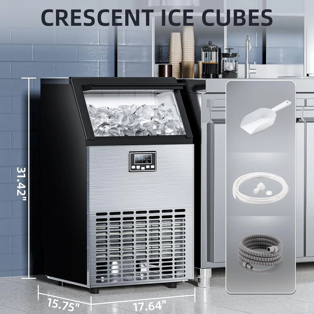 100LBS/200LBS/265LBS Freestanding Commercial Ice Maker Z5845A - Image 40